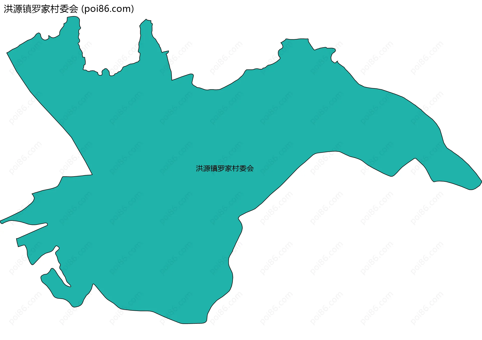 洪源镇罗家村委会边界地图