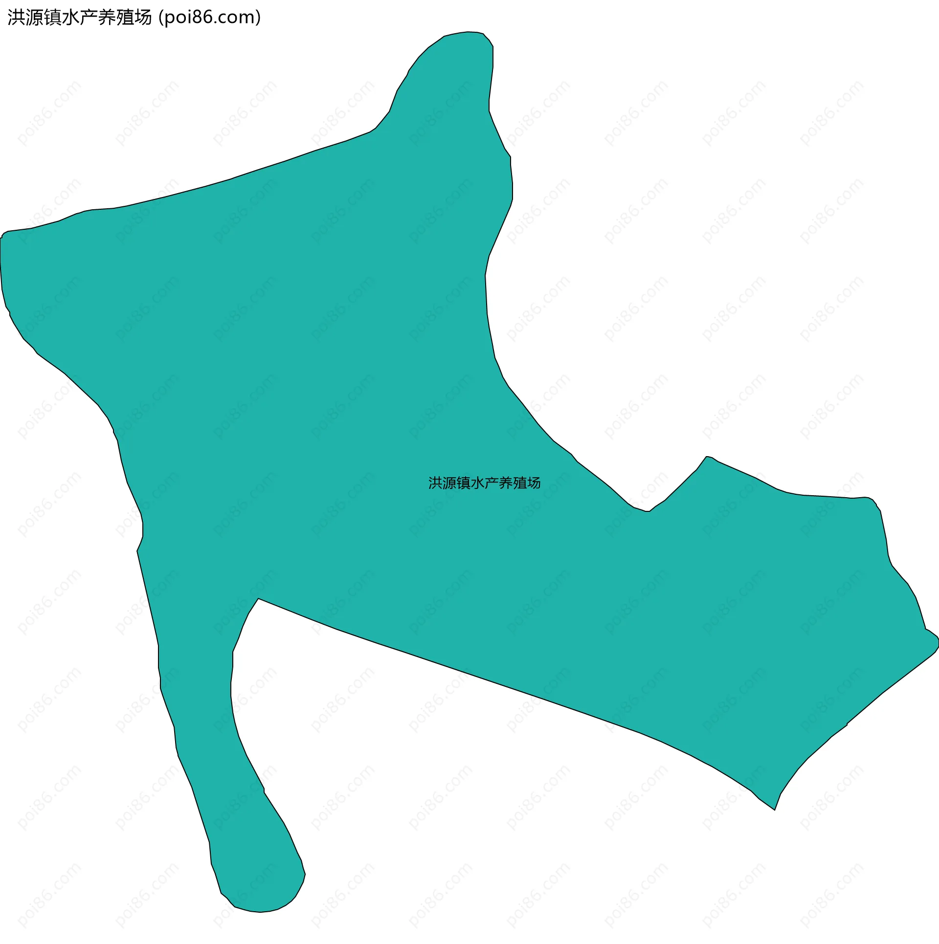 洪源镇水产养殖场边界地图