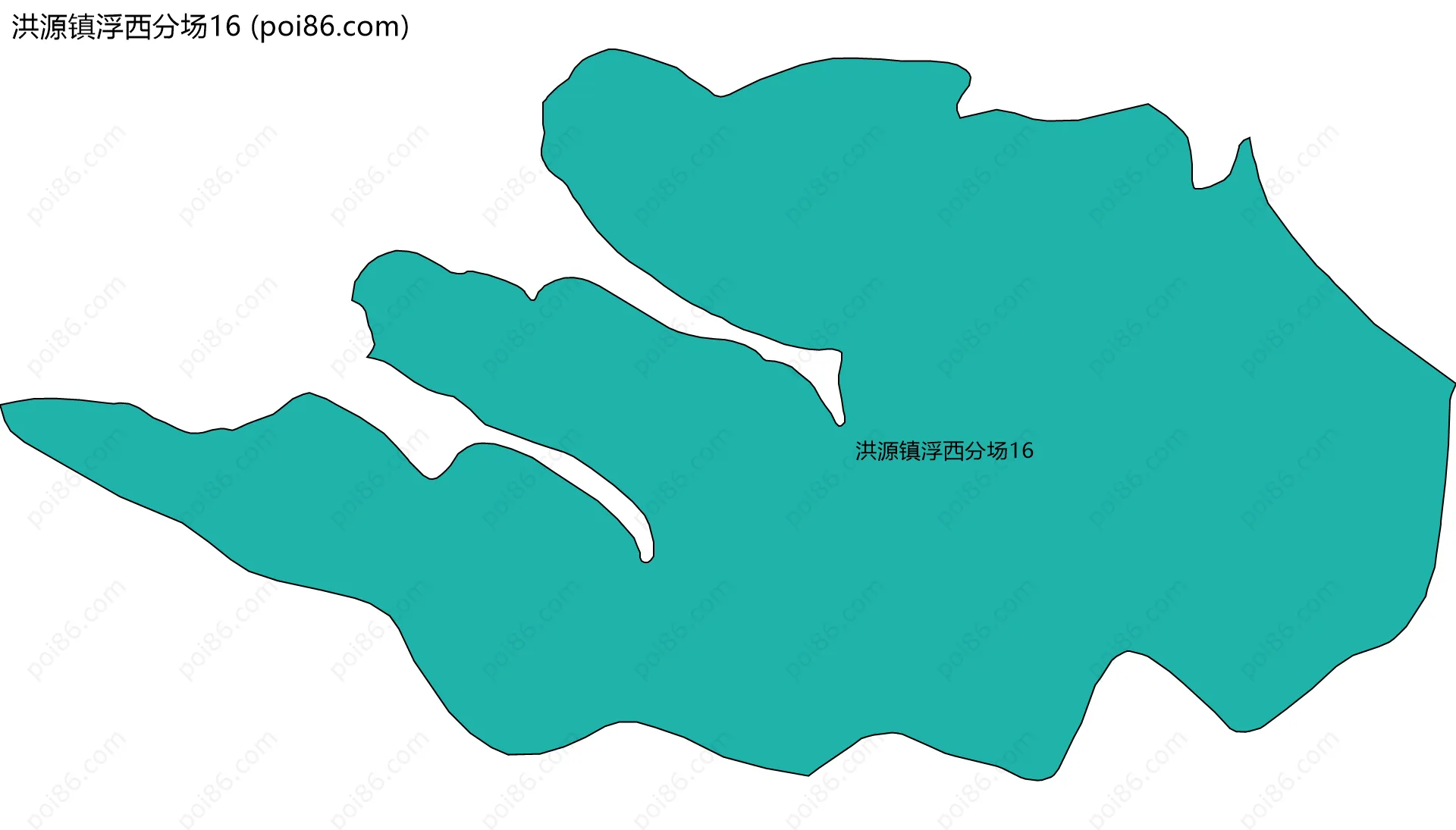 洪源镇浮西分场16边界地图