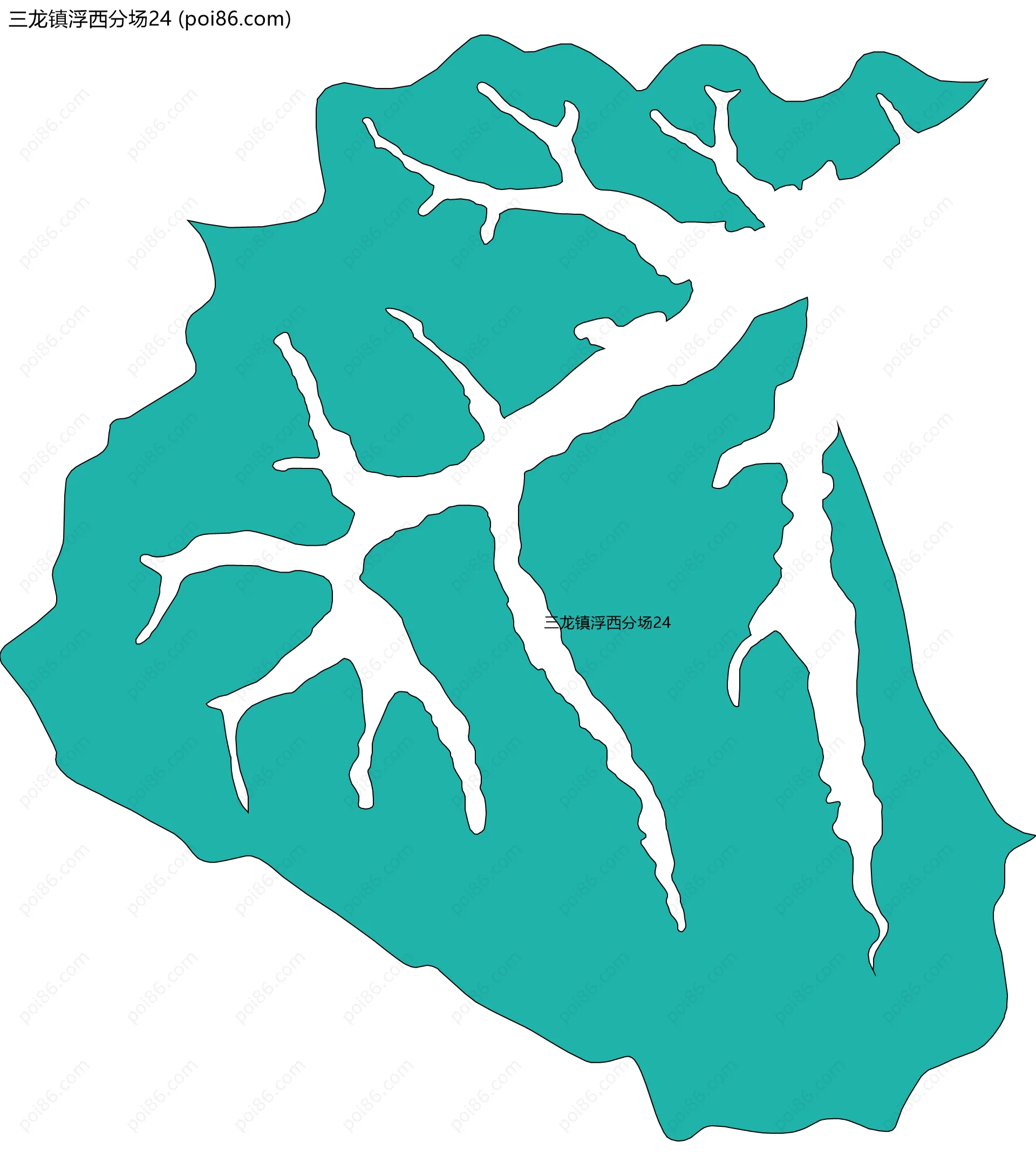 三龙镇浮西分场24边界地图