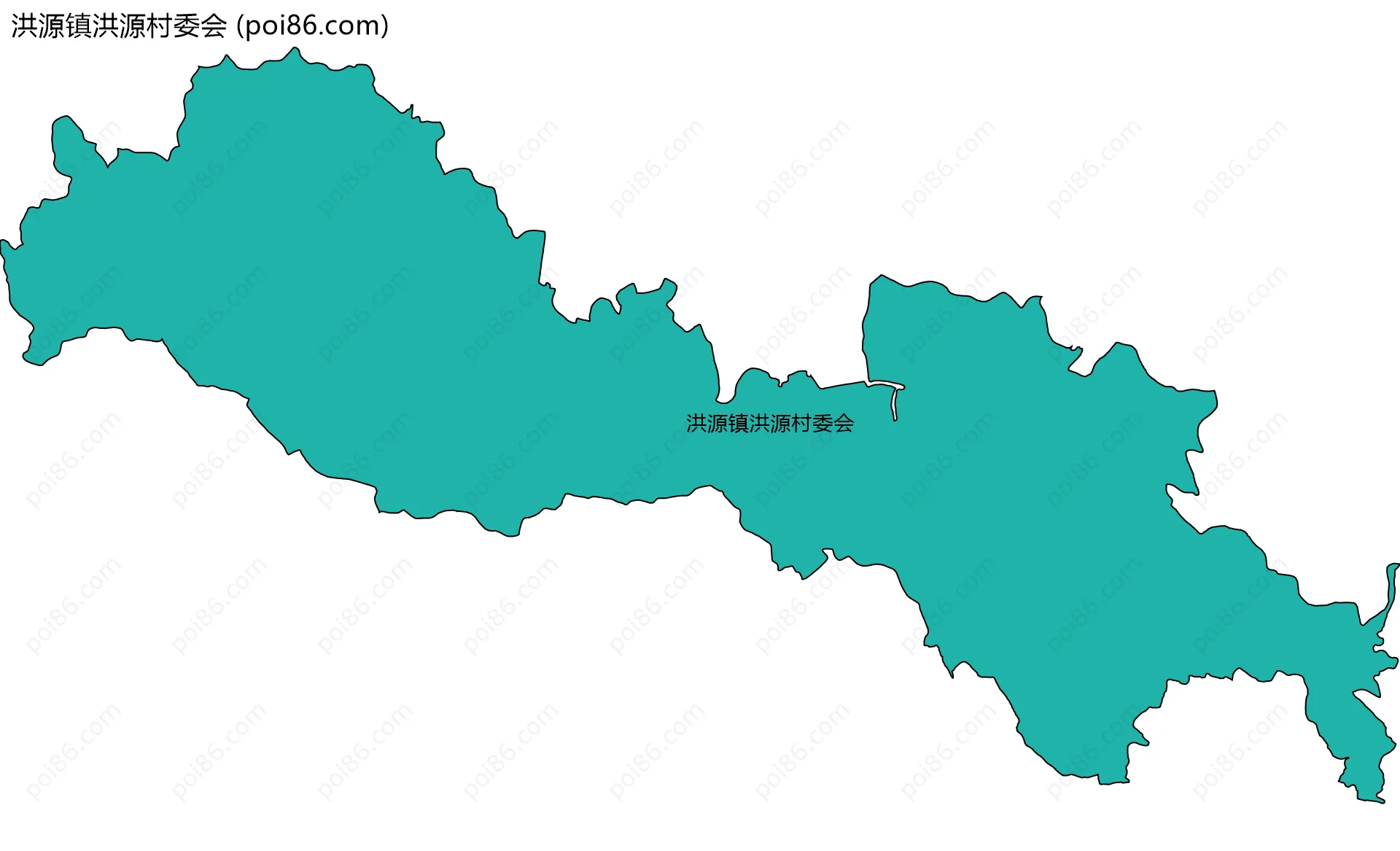 洪源镇洪源村委会边界地图