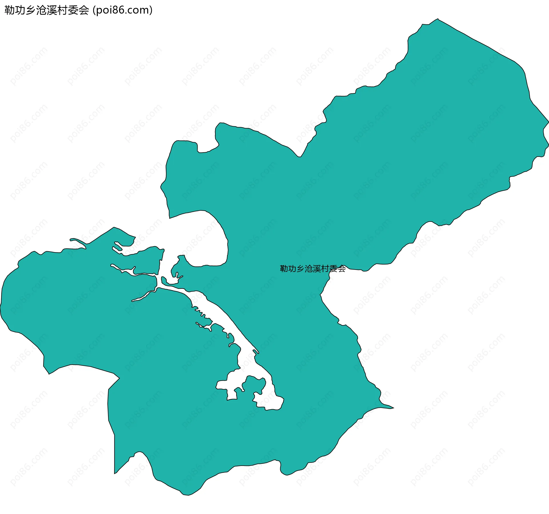 勒功乡沧溪村委会边界地图