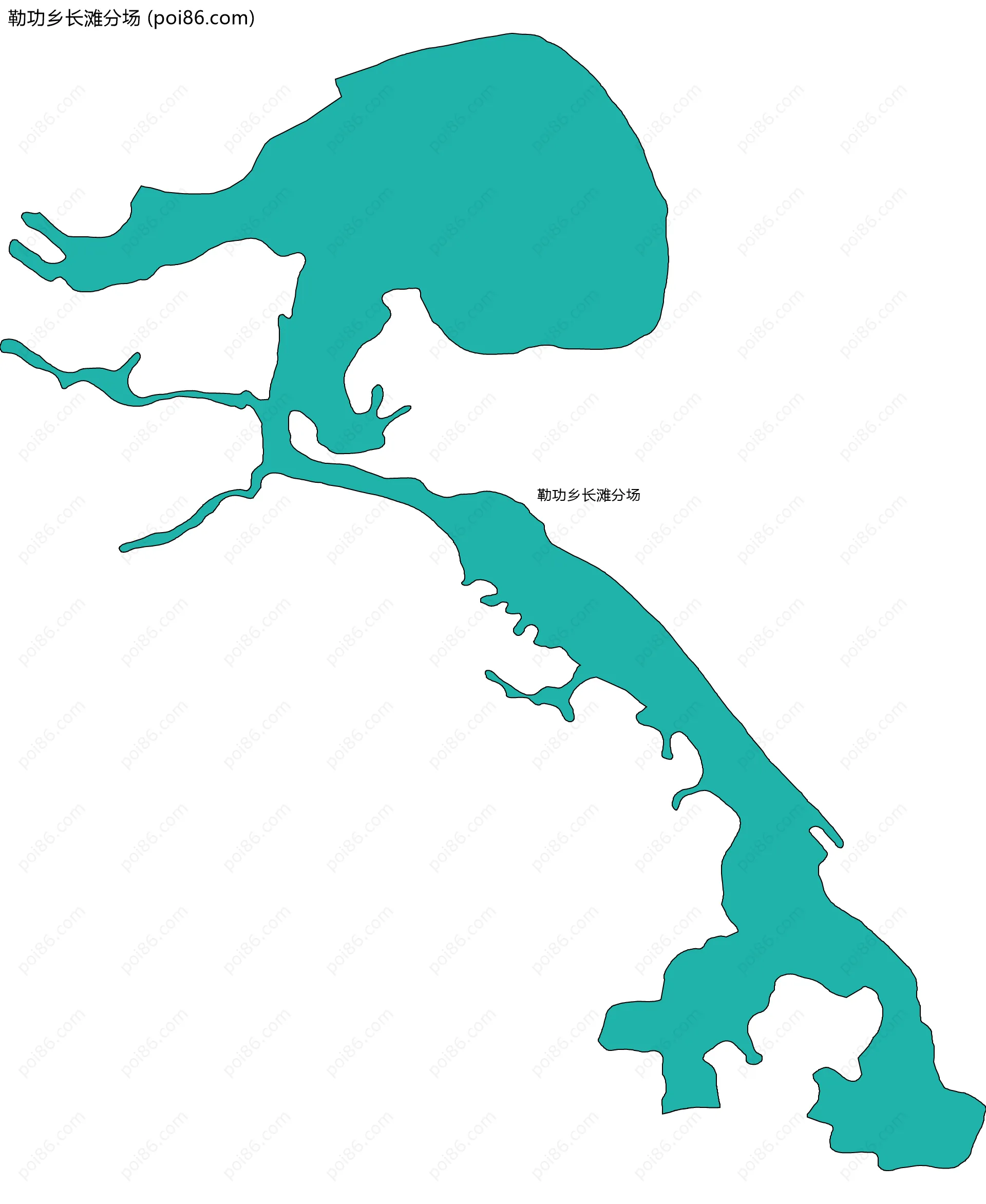 勒功乡长滩分场边界地图