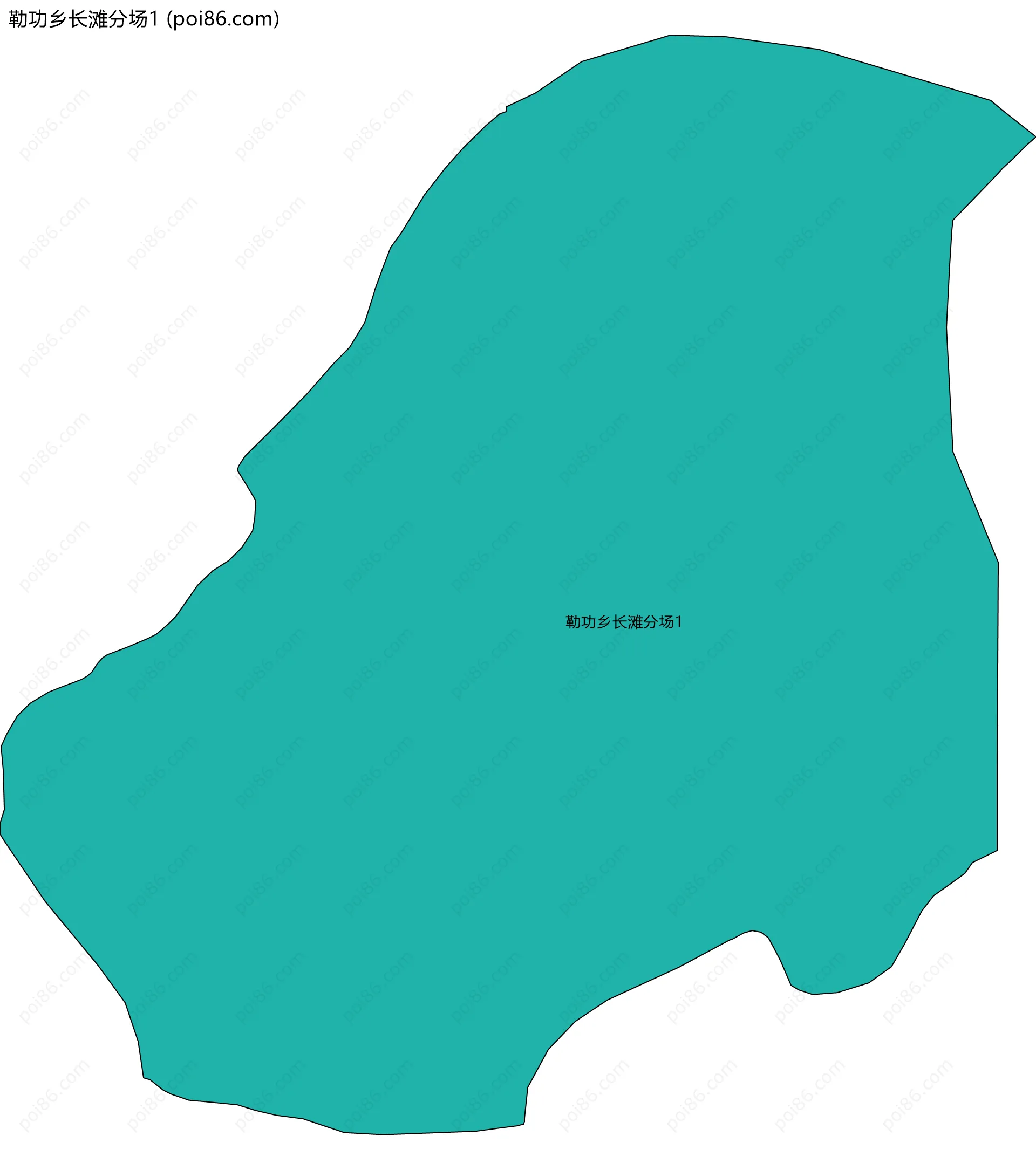 勒功乡长滩分场1边界地图