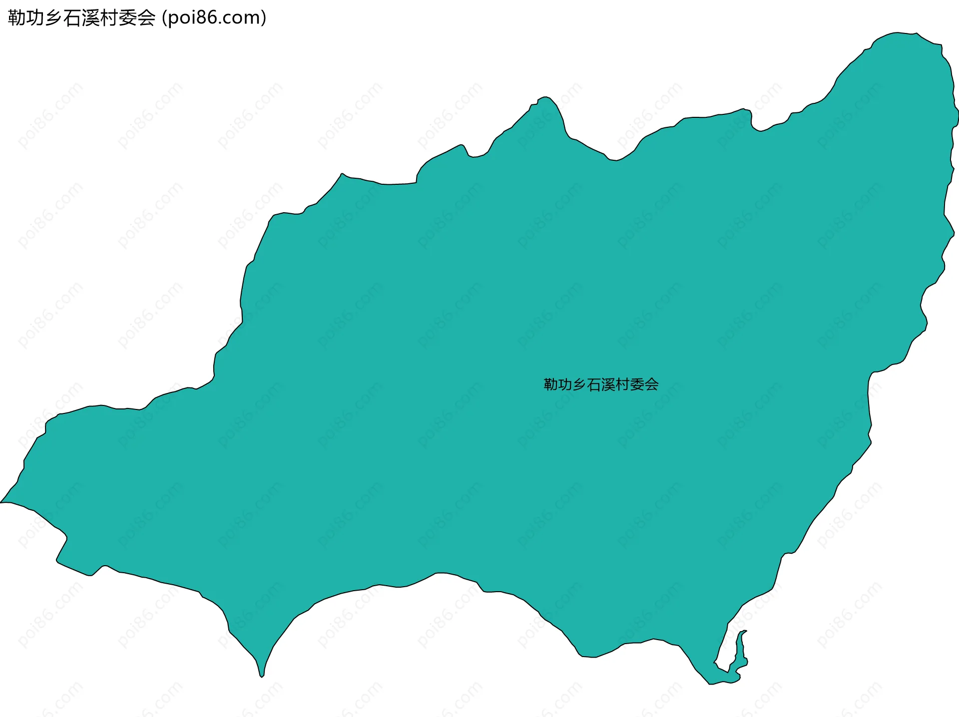 勒功乡石溪村委会边界地图