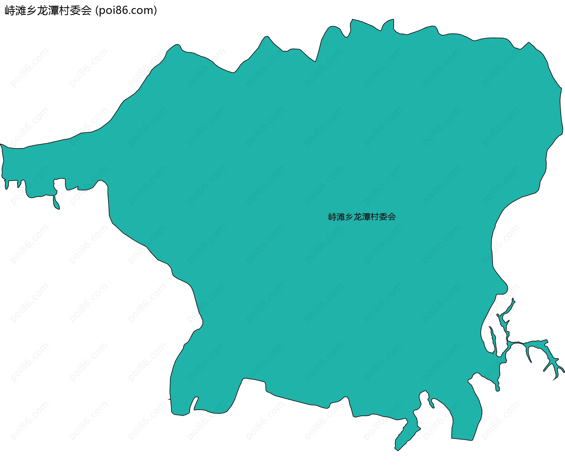 峙滩乡龙潭村委会边界地图