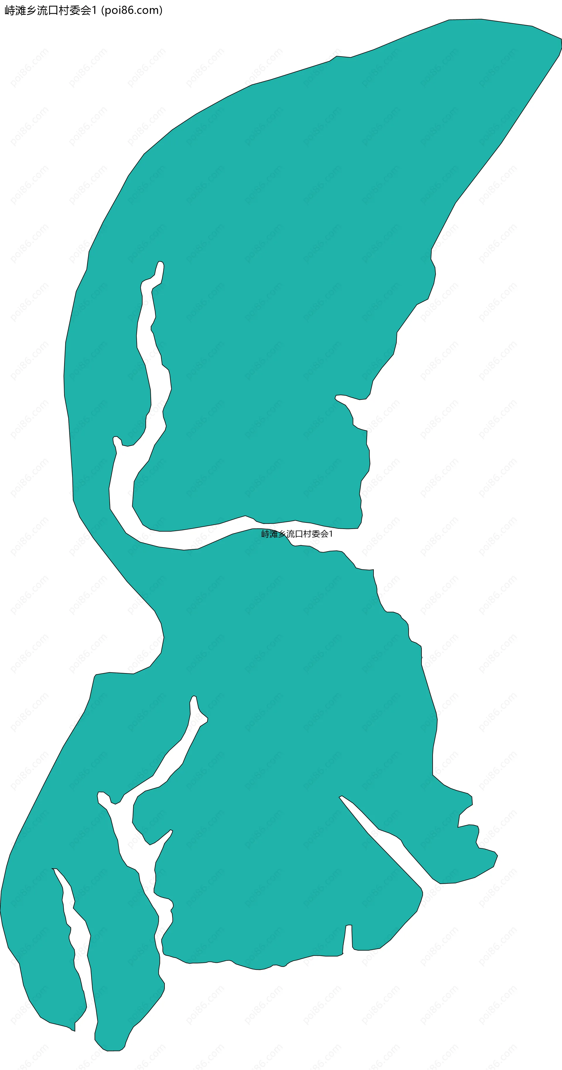 峙滩乡流口村委会1边界地图