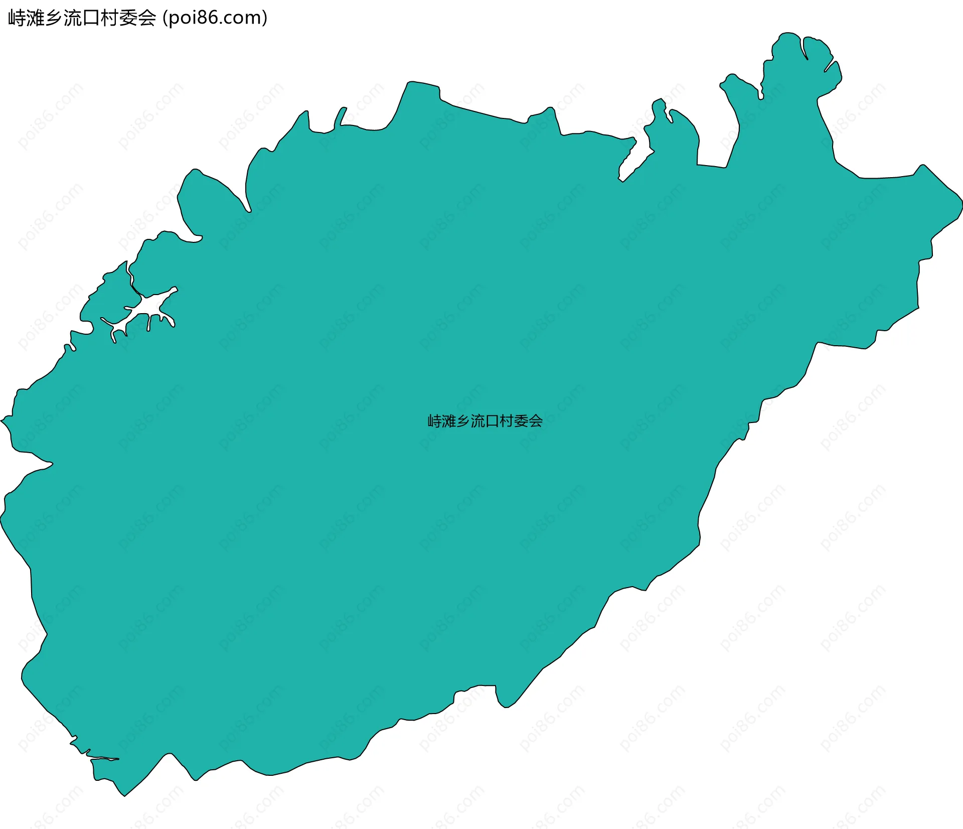 峙滩乡流口村委会边界地图