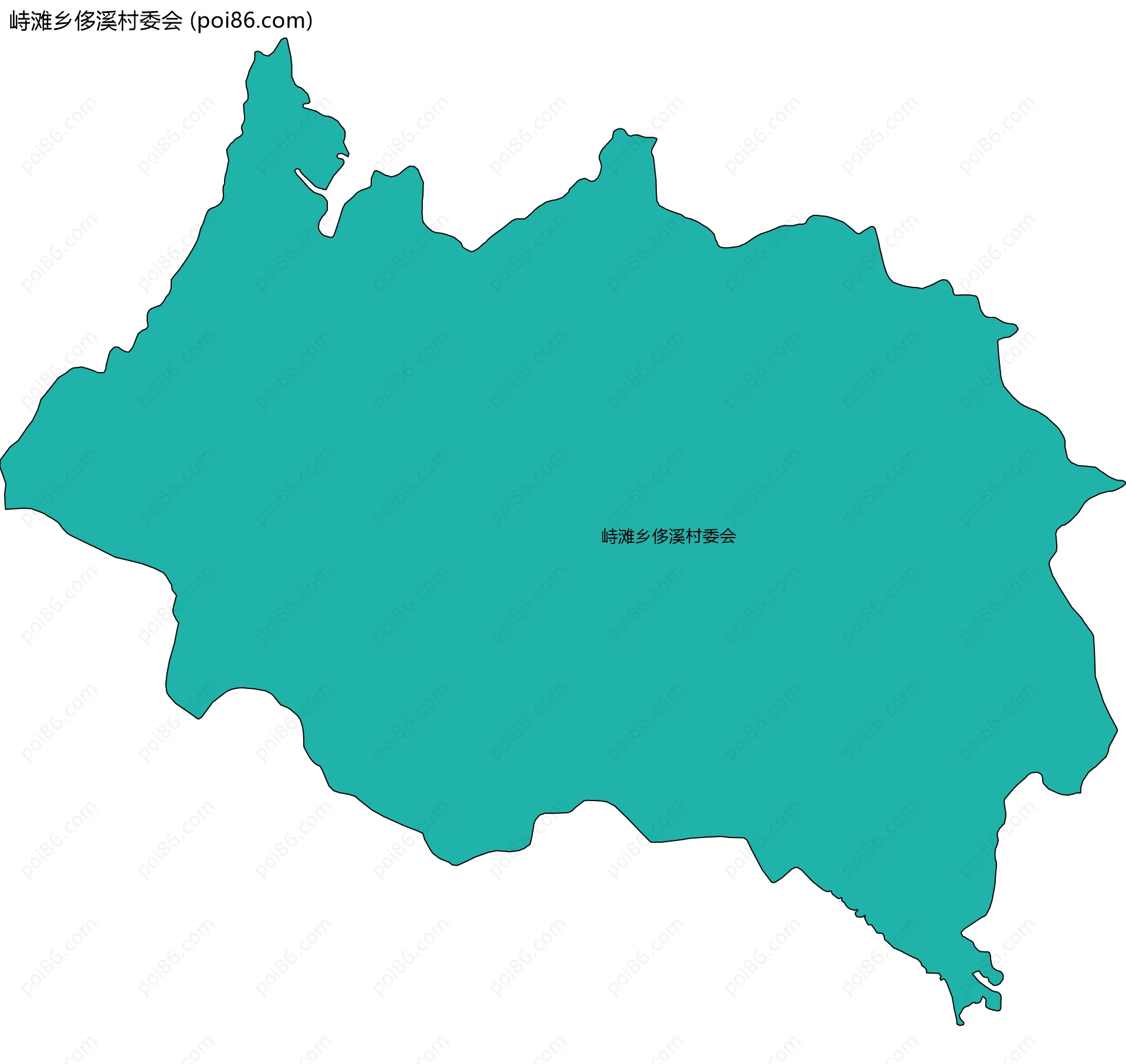 峙滩乡侈溪村委会边界地图