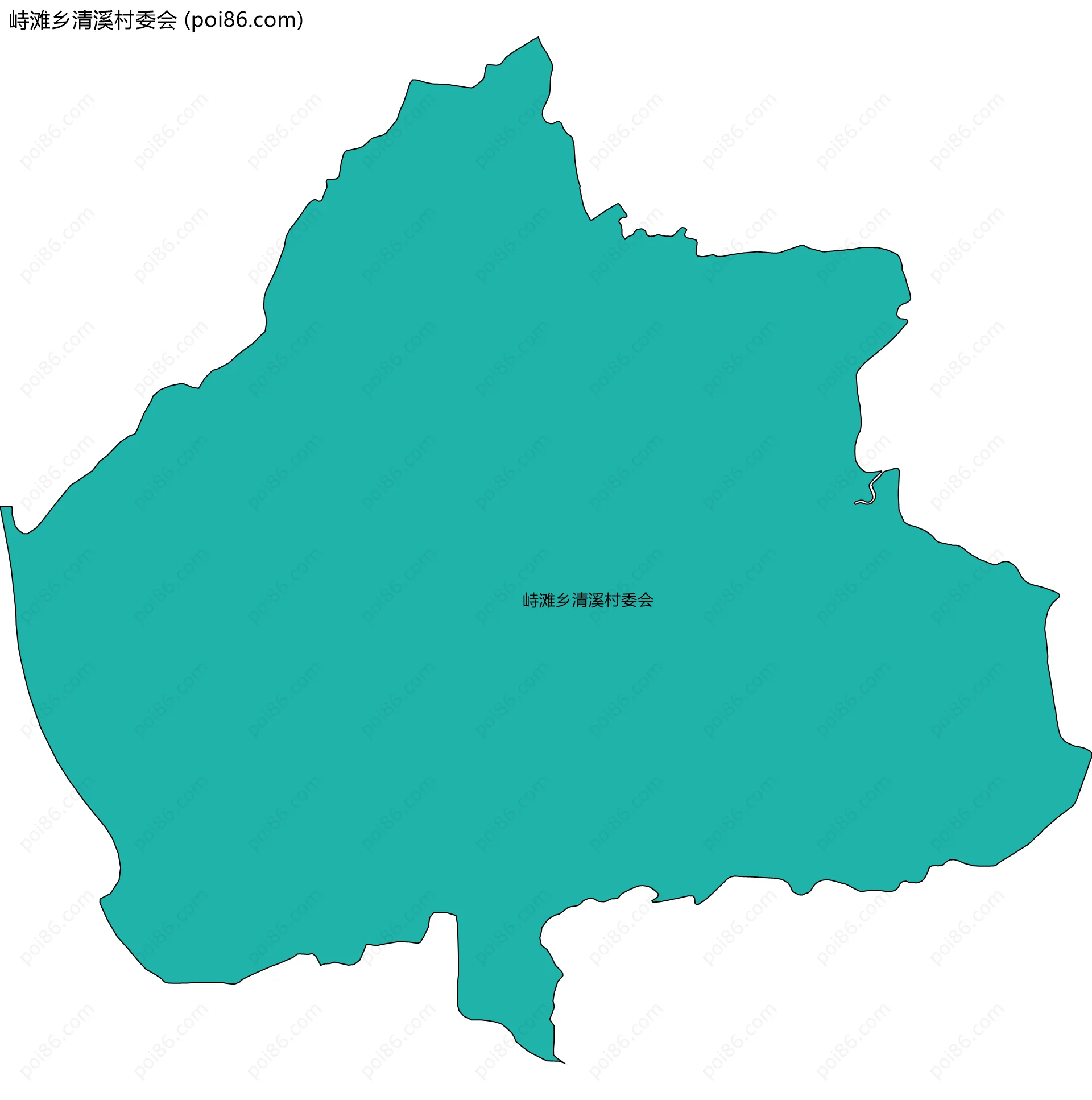 峙滩乡清溪村委会边界地图