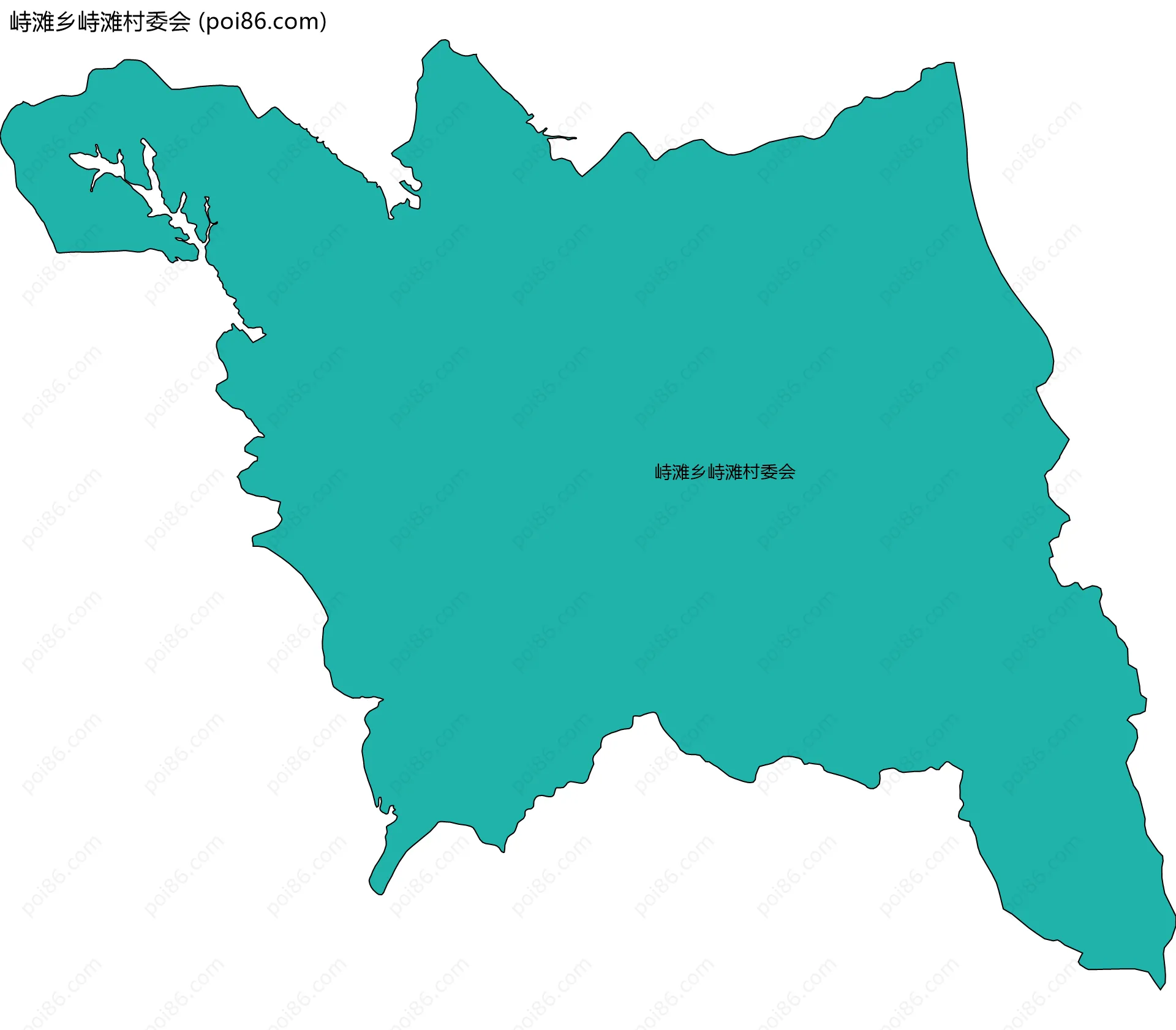 峙滩乡峙滩村委会边界地图
