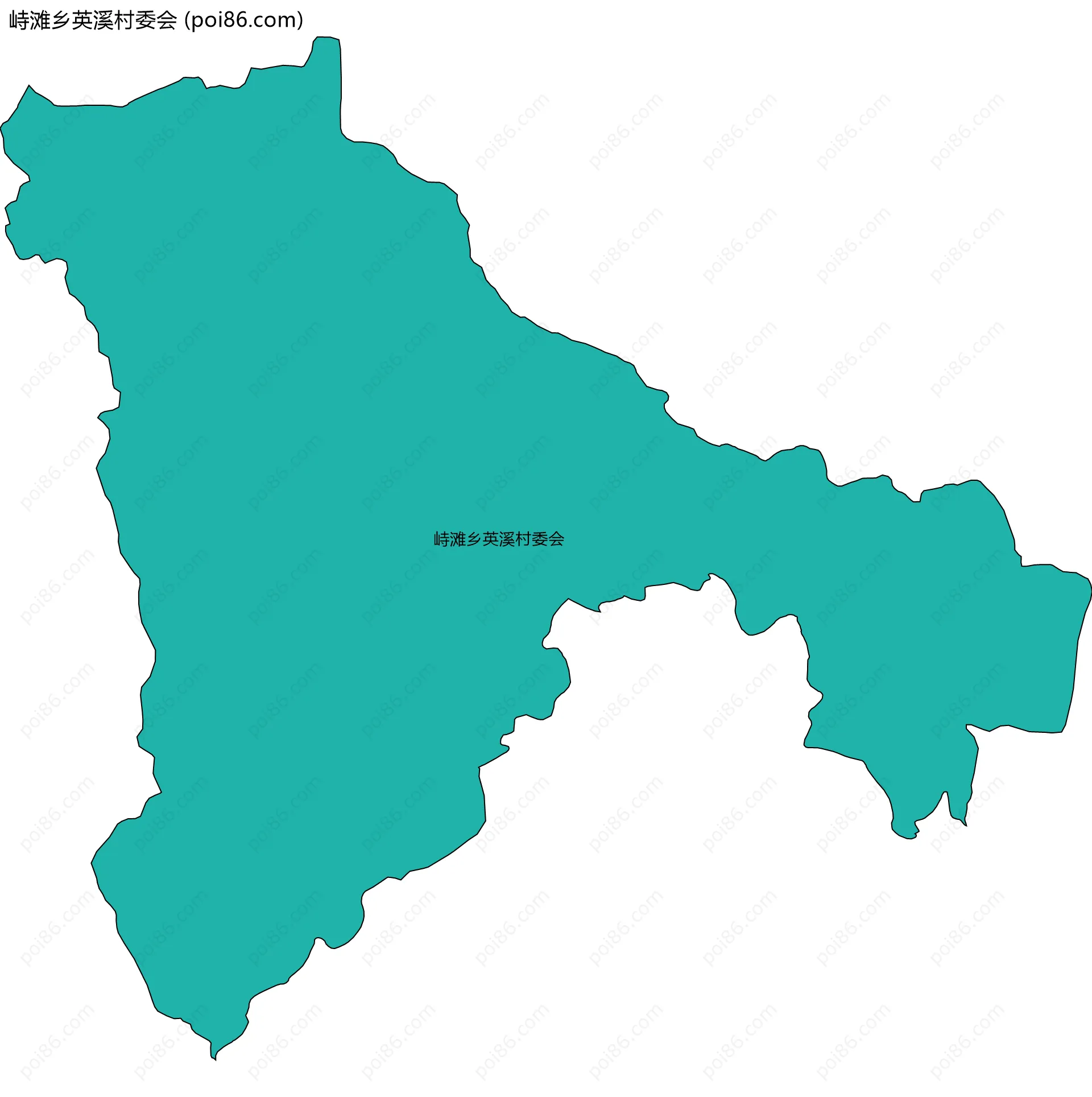 峙滩乡英溪村委会边界地图