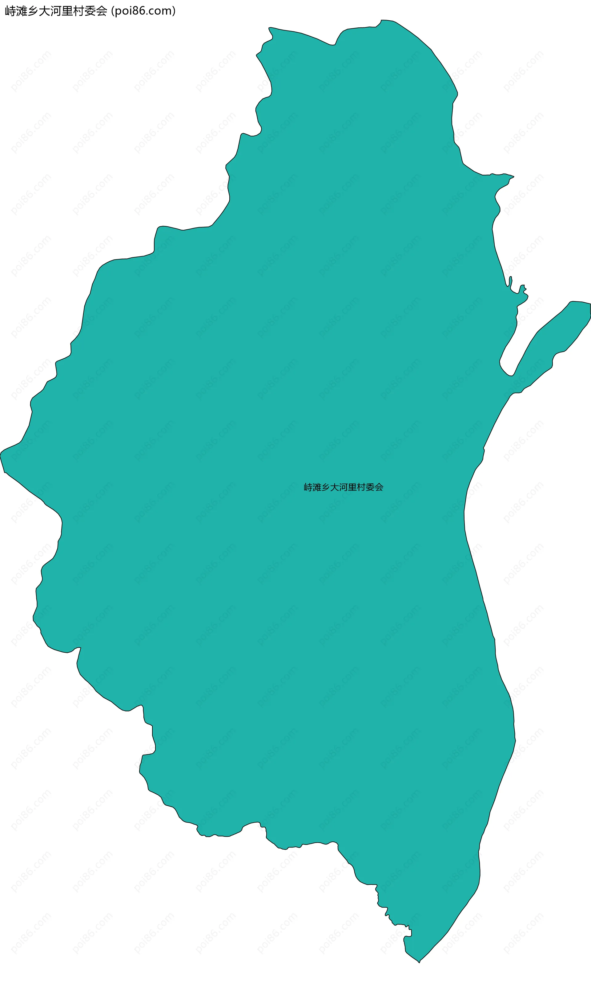 峙滩乡大河里村委会边界地图