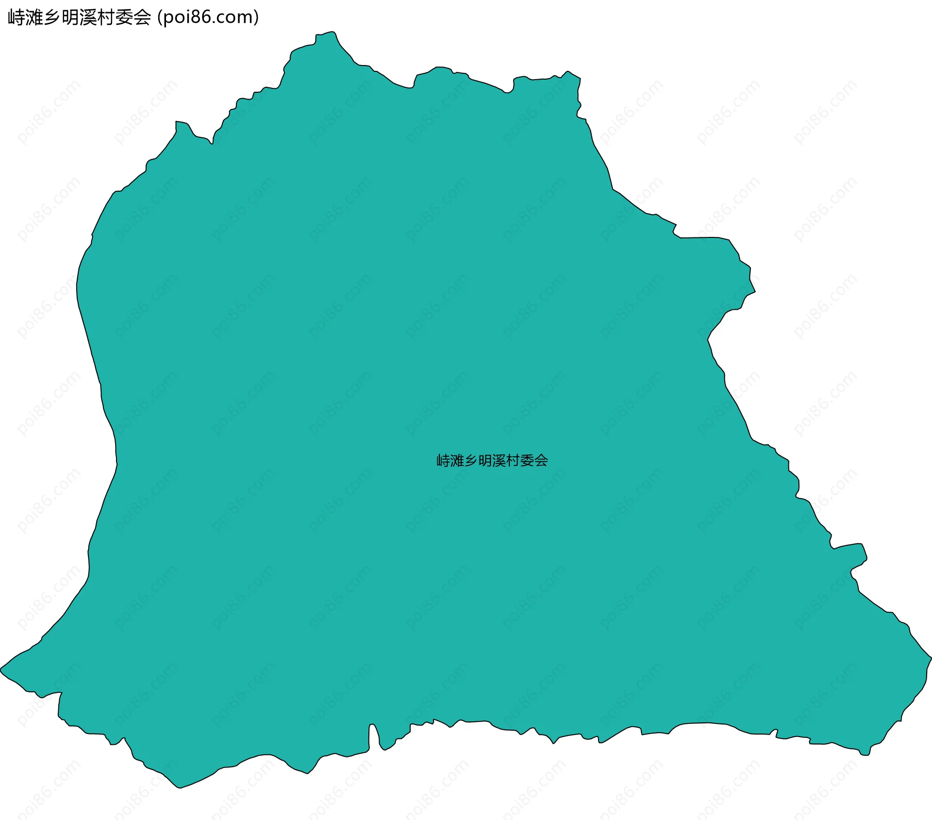 峙滩乡明溪村委会边界地图