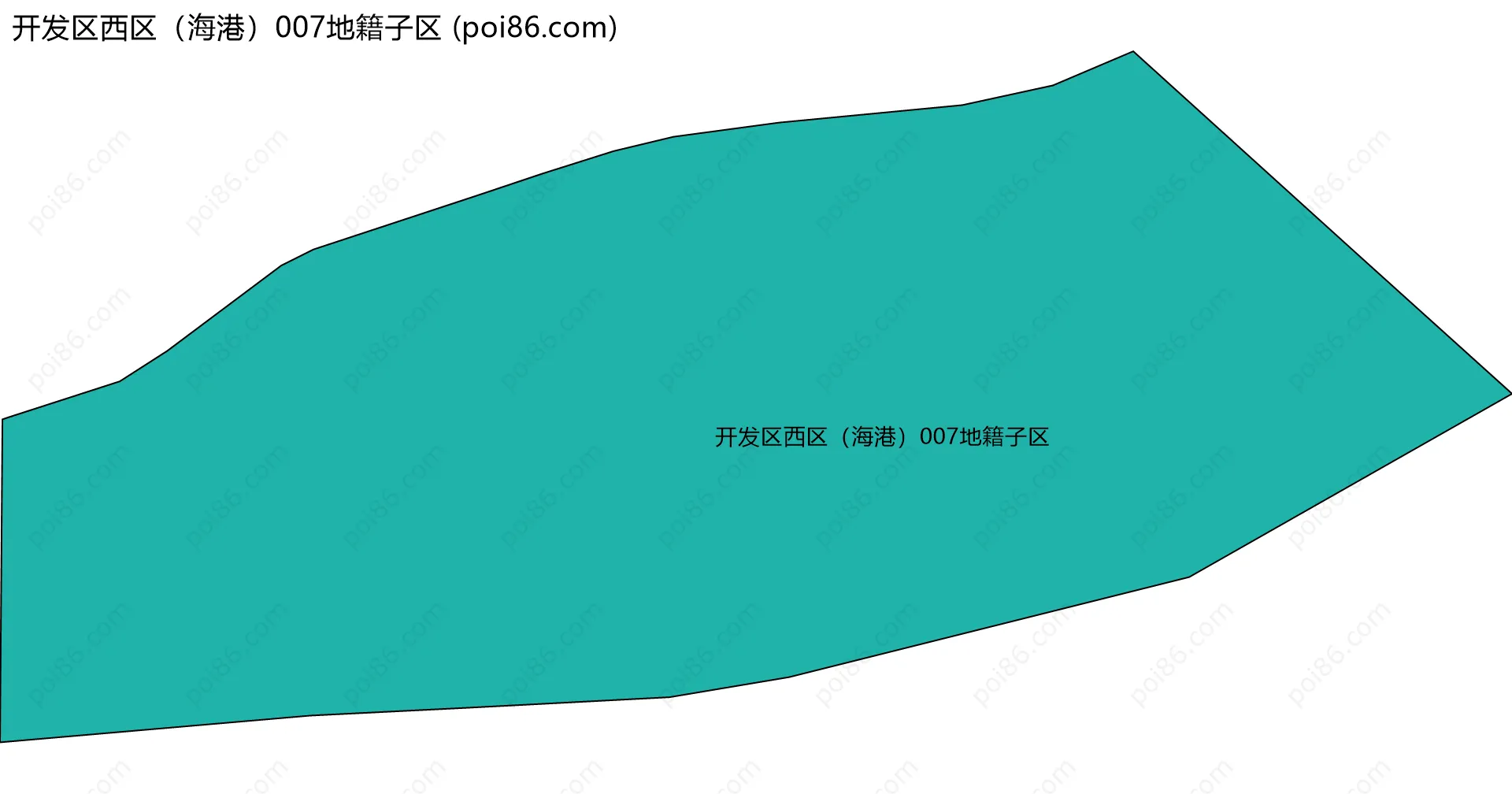 开发区西区（海港）007地籍子区边界地图