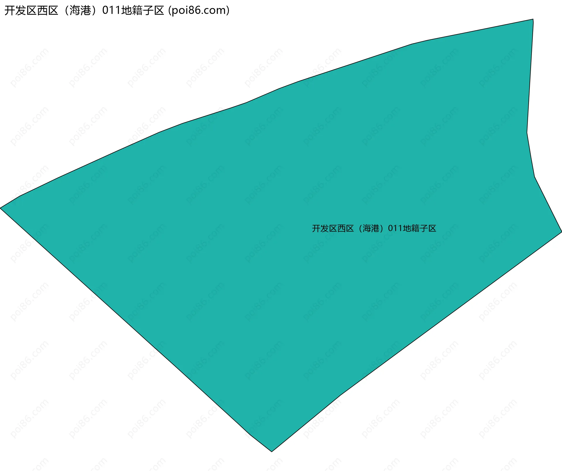 开发区西区（海港）011地籍子区边界地图