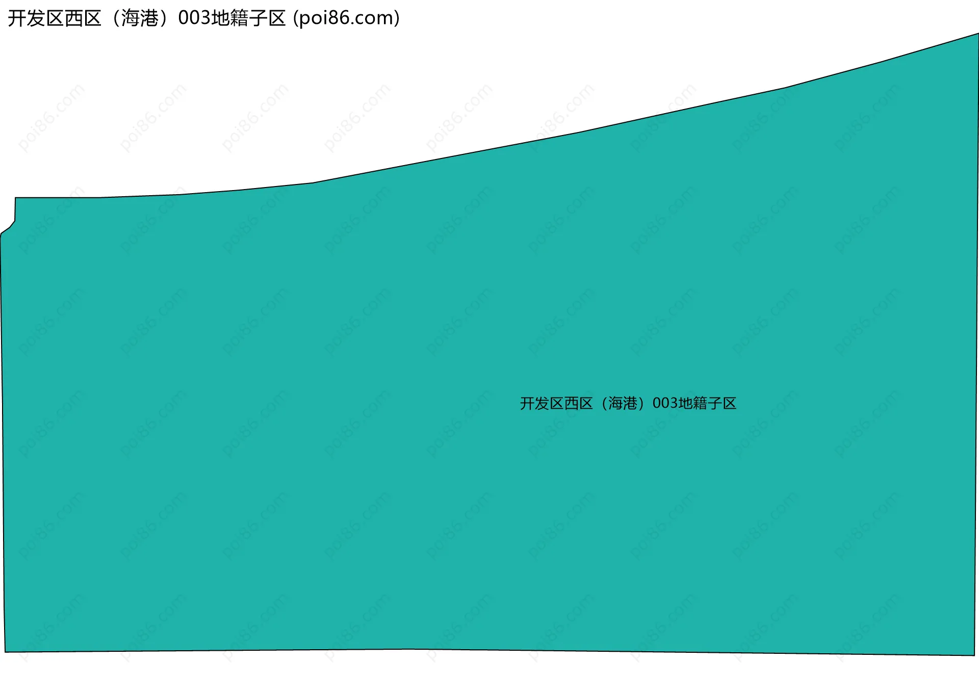 开发区西区（海港）003地籍子区边界地图