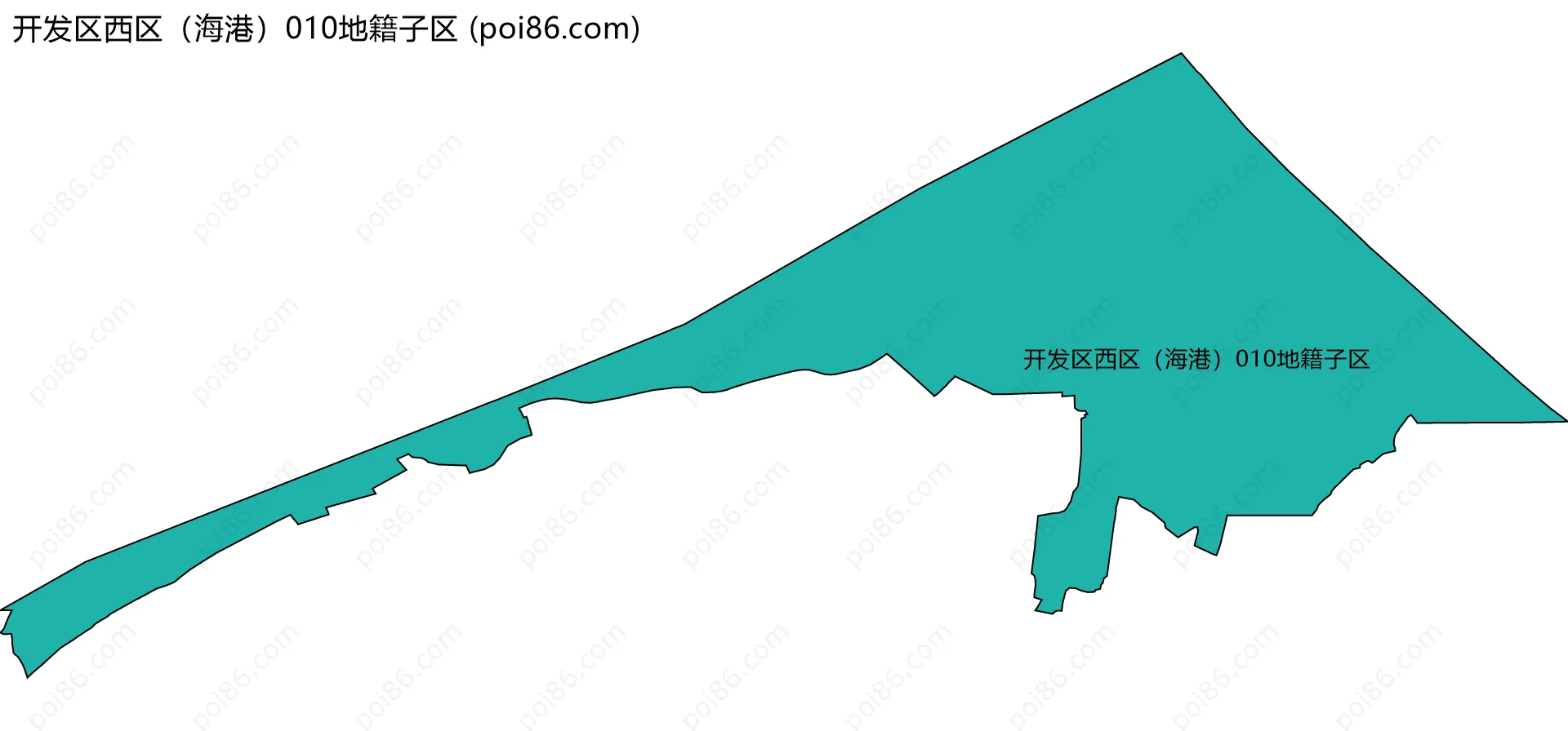 开发区西区（海港）010地籍子区边界地图