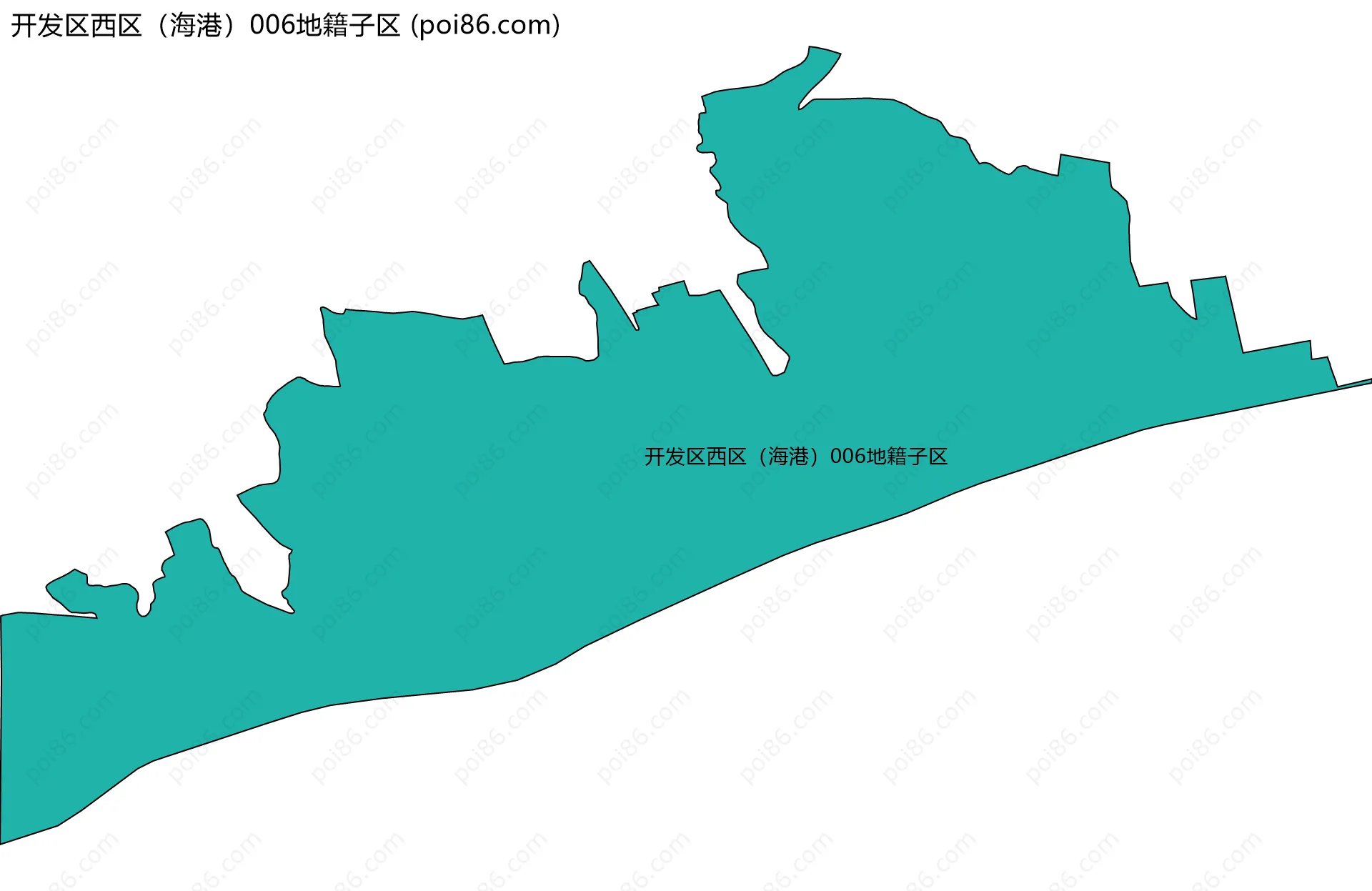 开发区西区（海港）006地籍子区边界地图