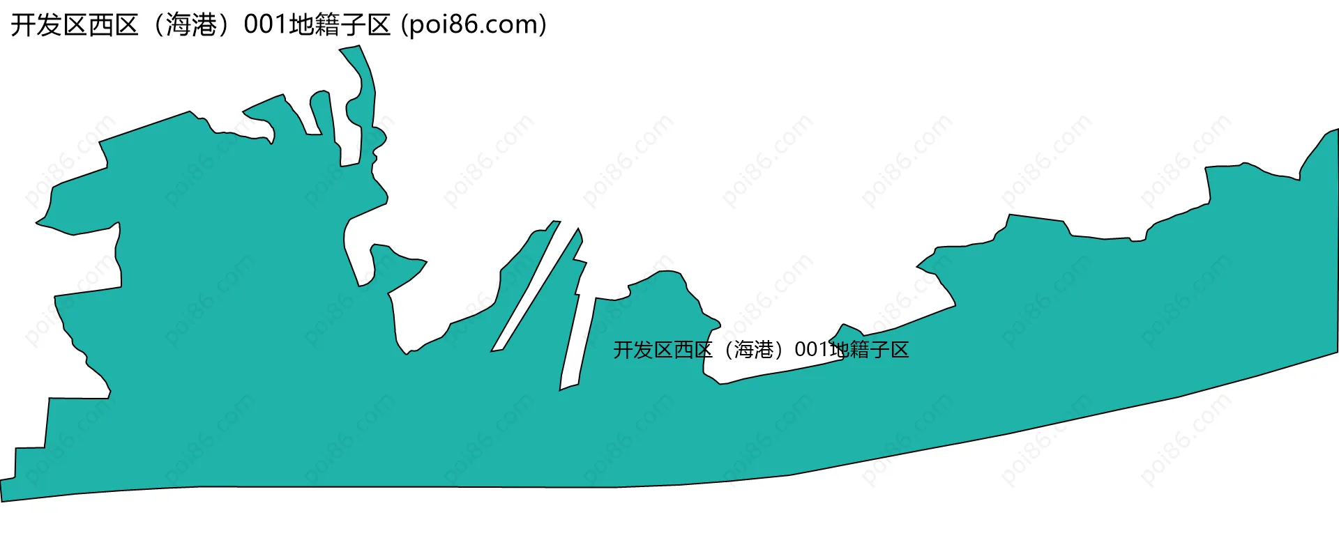 开发区西区（海港）001地籍子区边界地图
