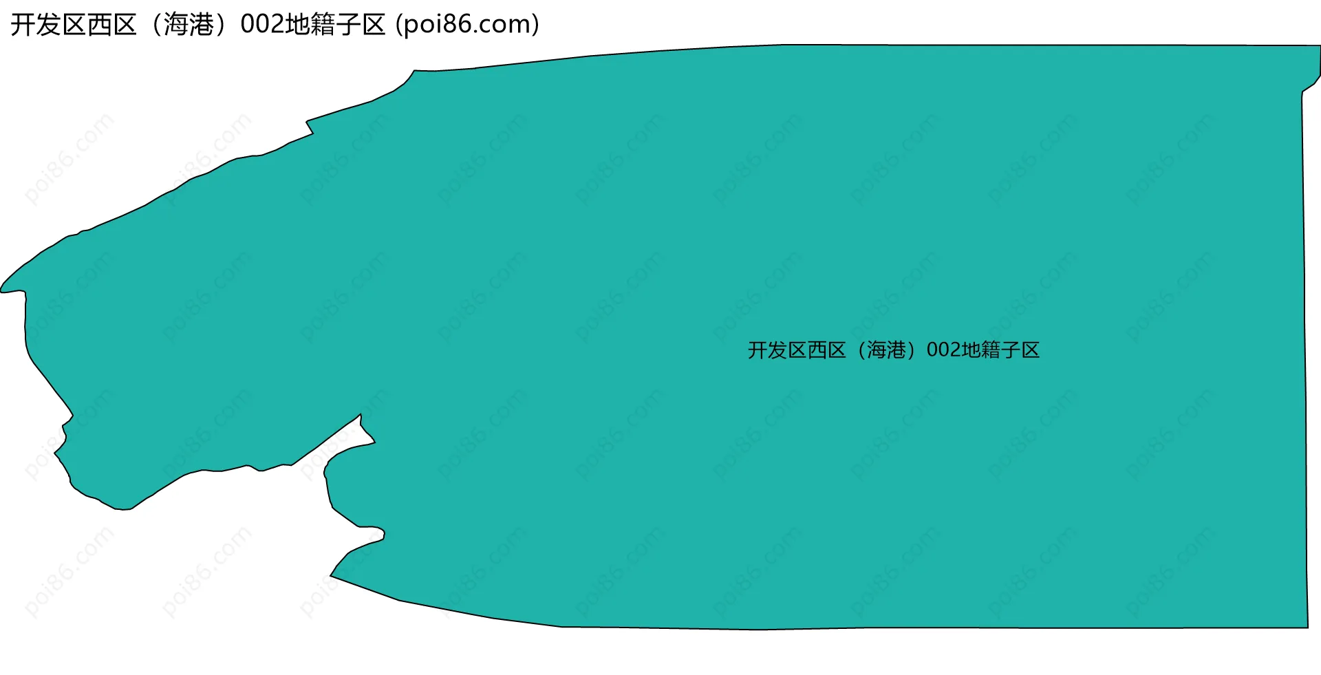 开发区西区（海港）002地籍子区边界地图