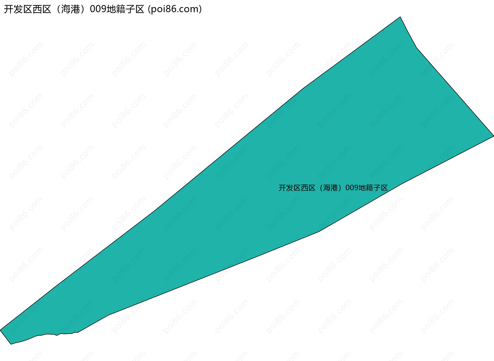 开发区西区（海港）009地籍子区边界地图
