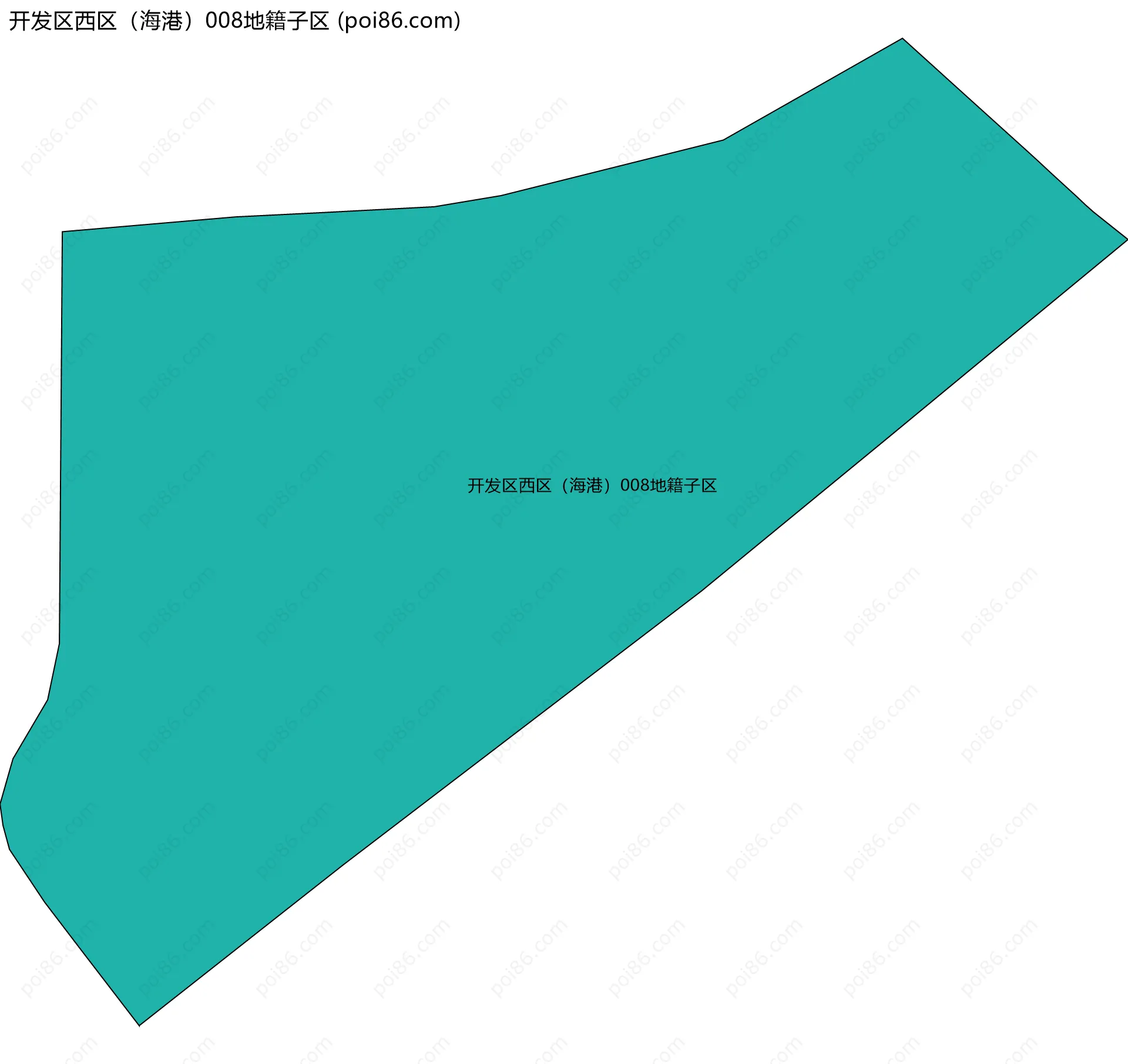 开发区西区（海港）008地籍子区边界地图