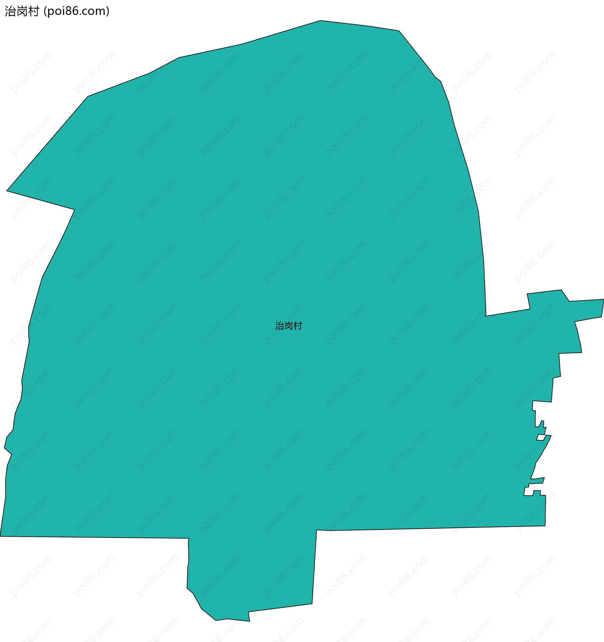 治岗村边界地图