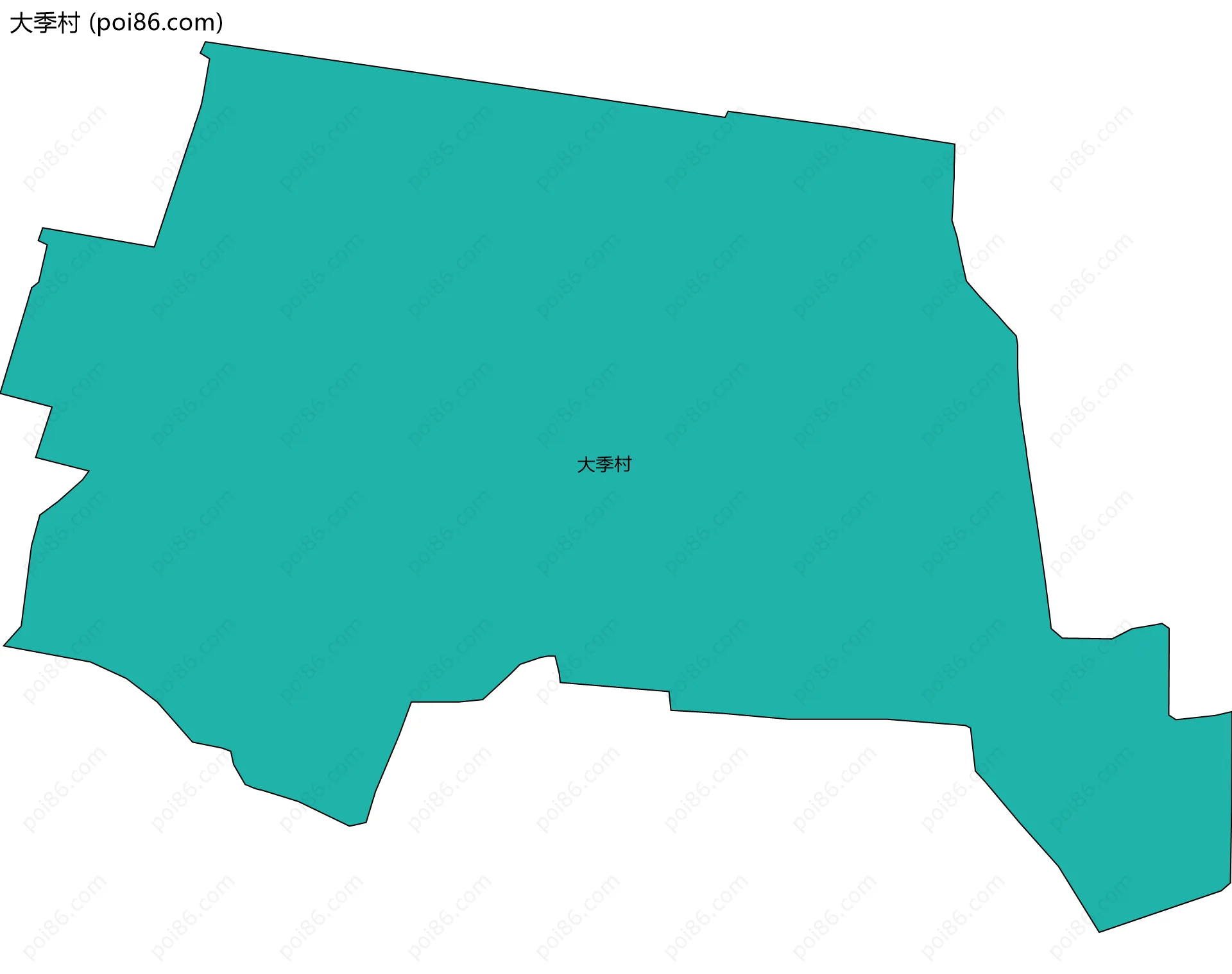 大季村边界地图