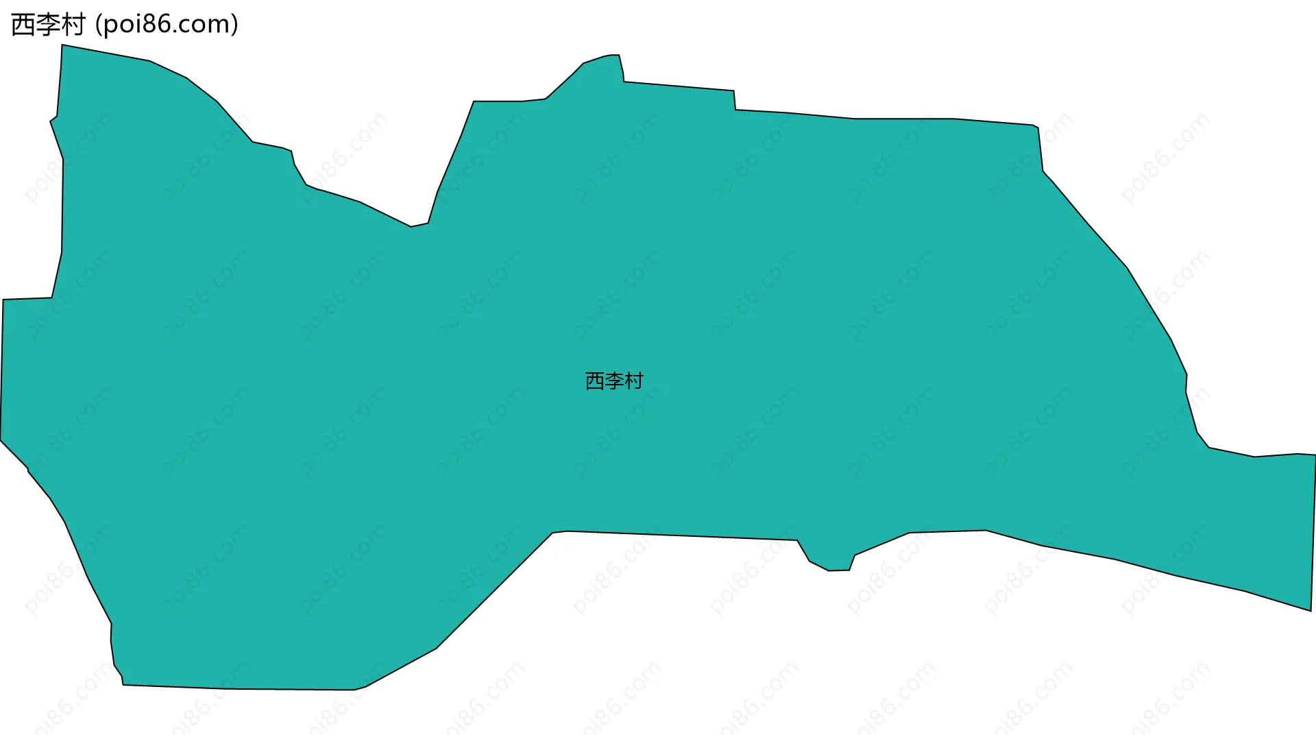 西李村边界地图
