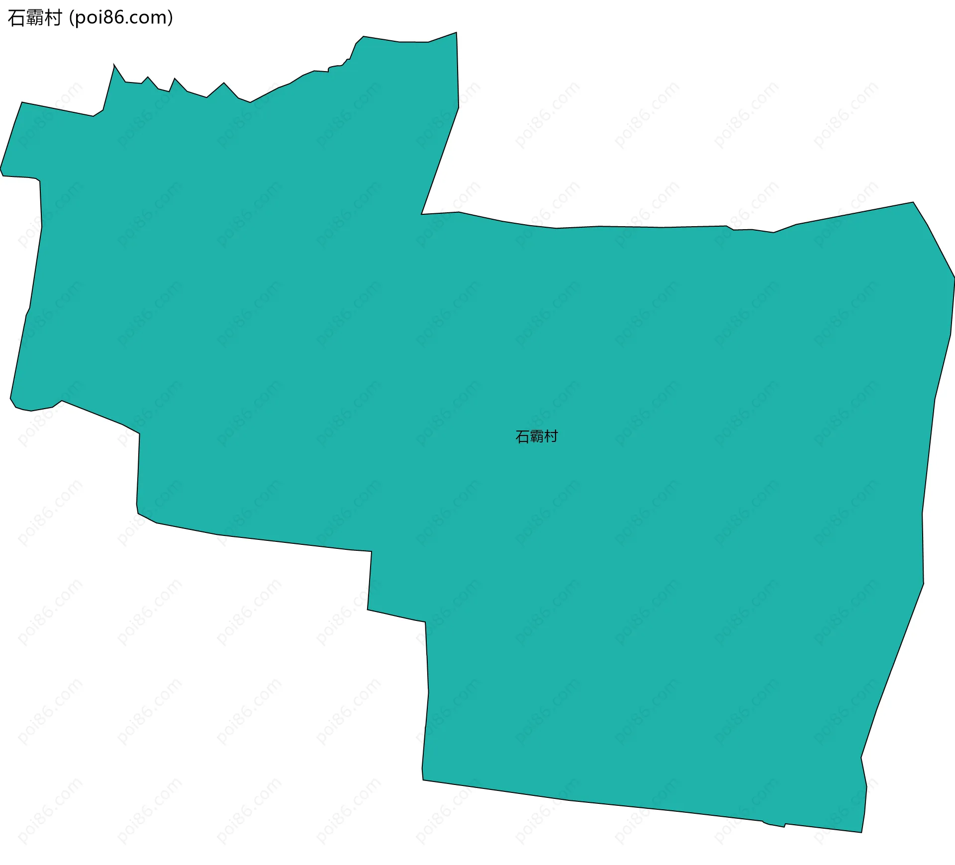 石霸村边界地图