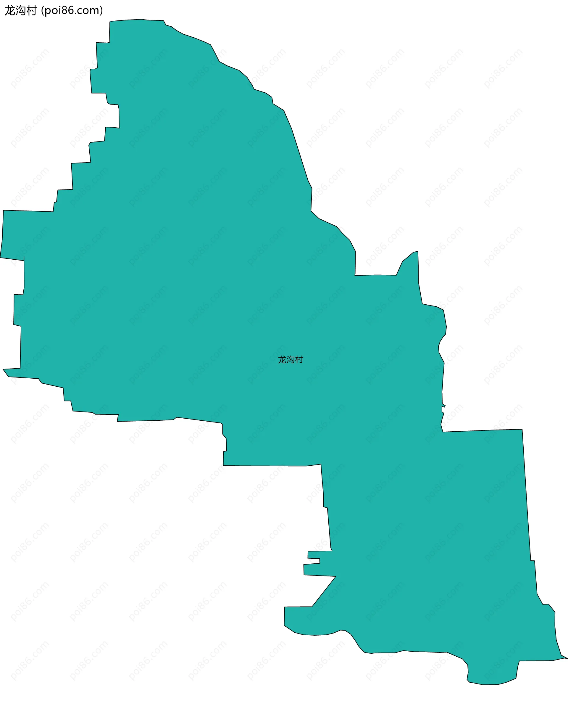 龙沟村边界地图