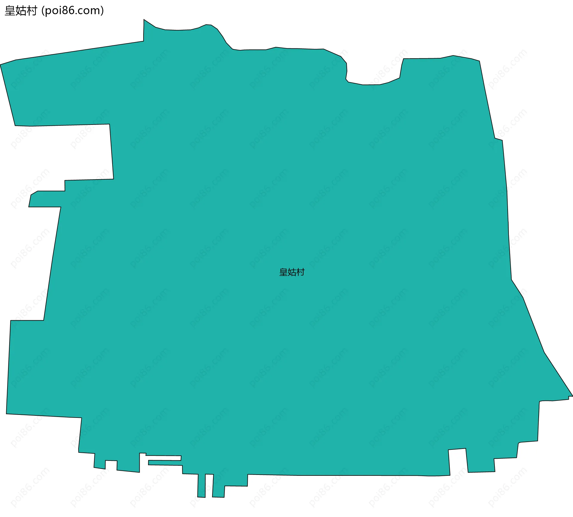 皇姑村边界地图