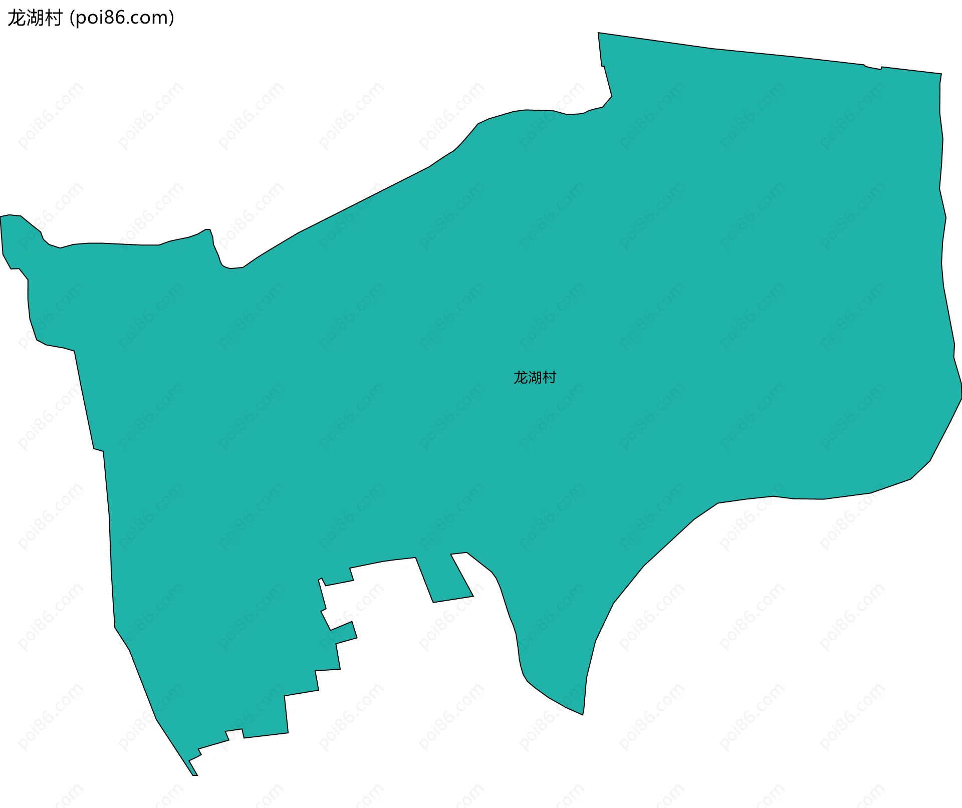 龙湖村边界地图