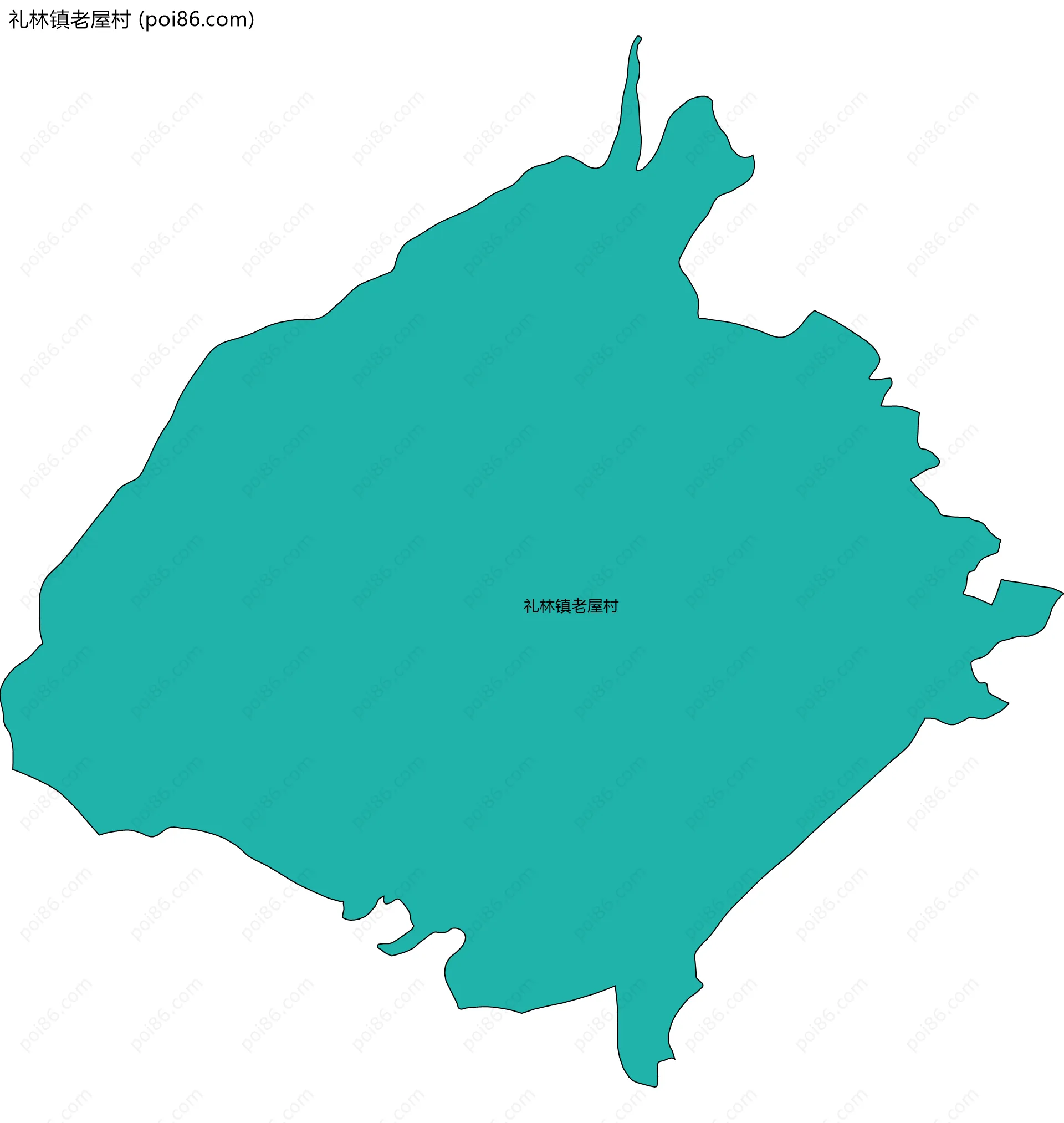 礼林镇老屋村边界地图