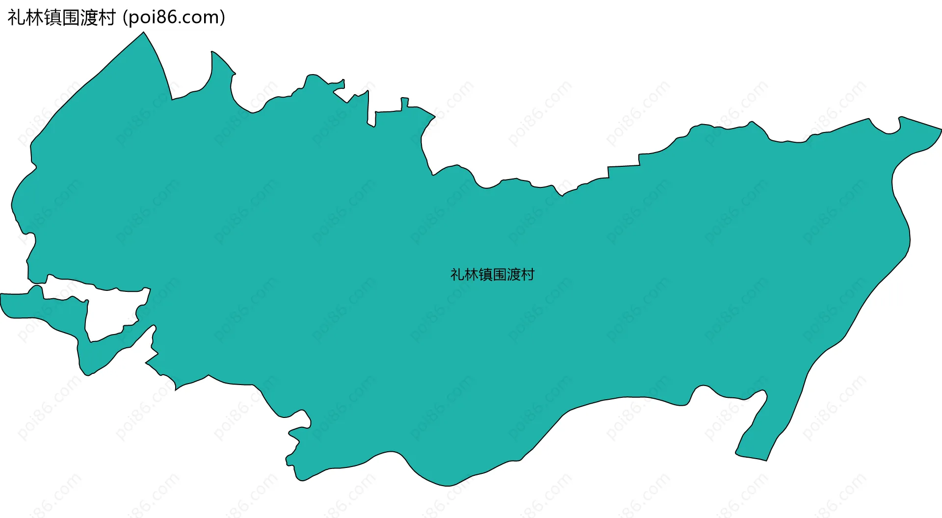 礼林镇围渡村边界地图
