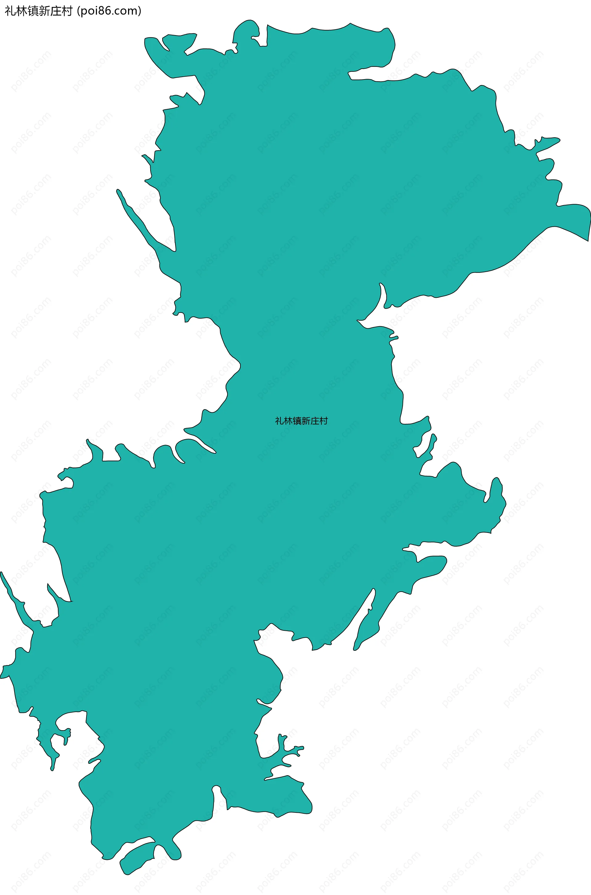 礼林镇新庄村边界地图