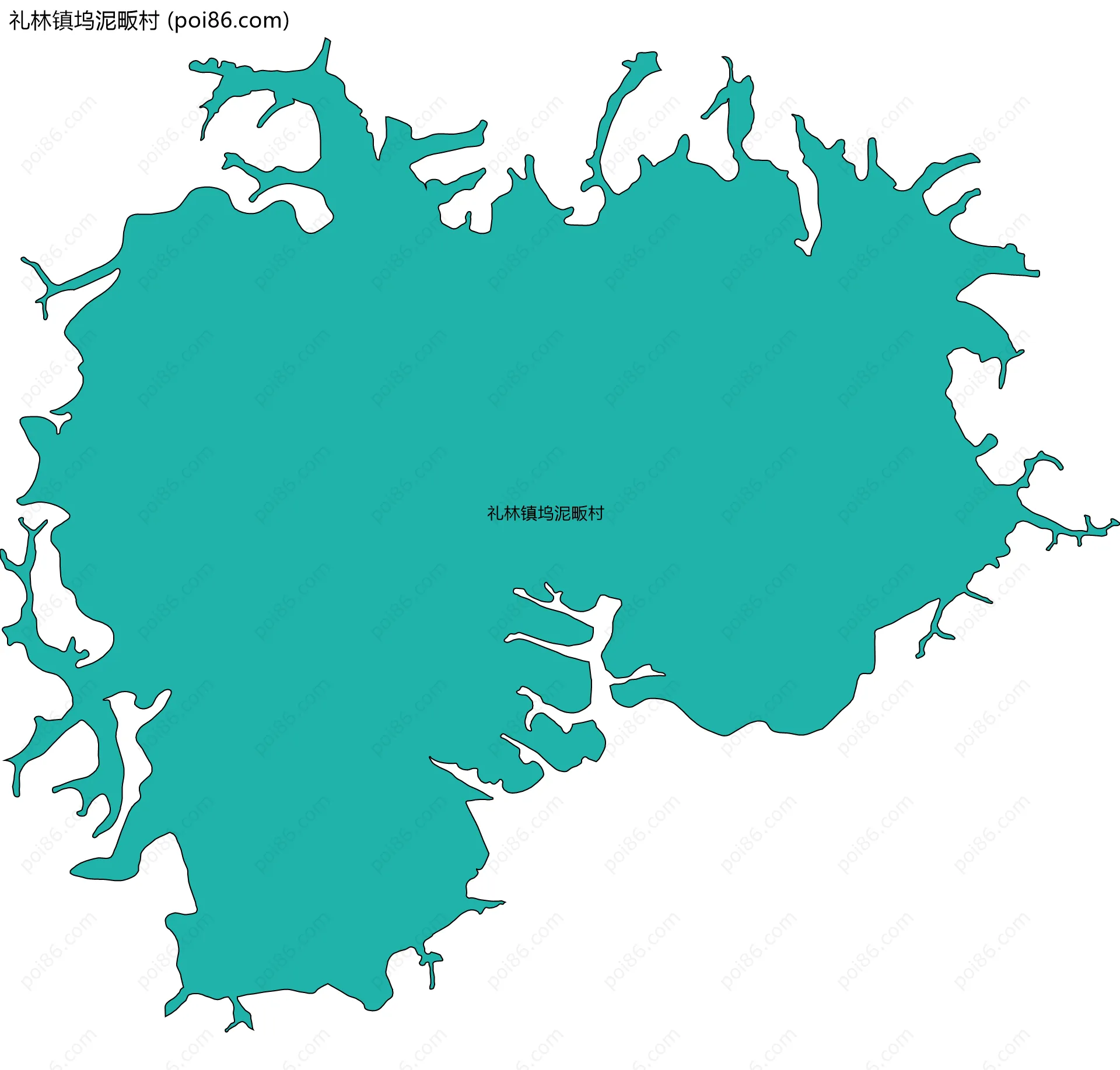 礼林镇坞泥畈村边界地图