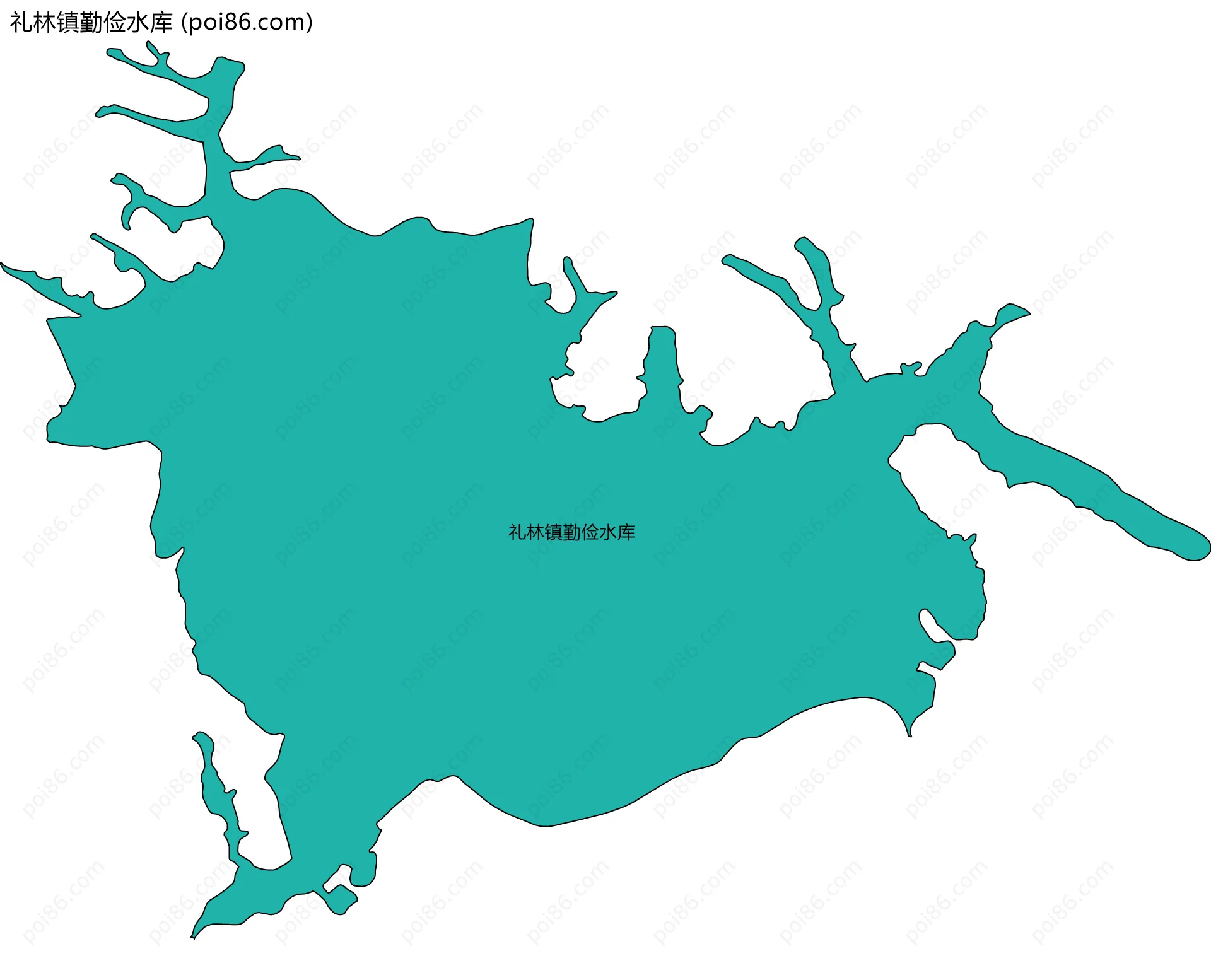 礼林镇勤俭水库边界地图