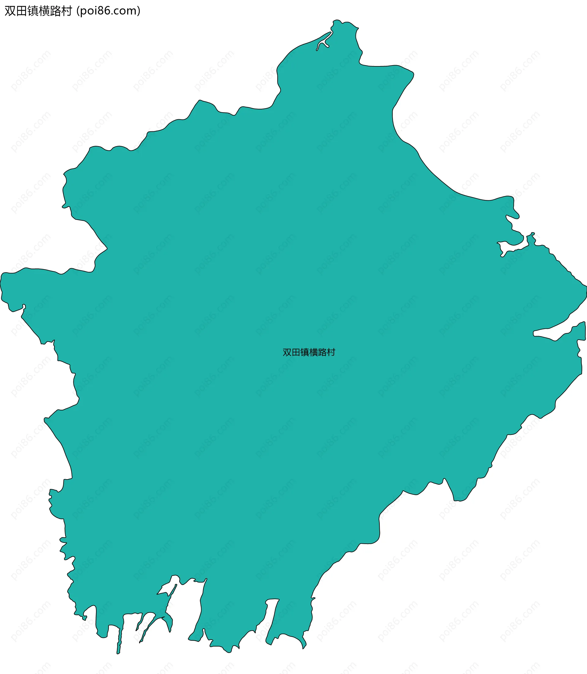 双田镇横路村边界地图