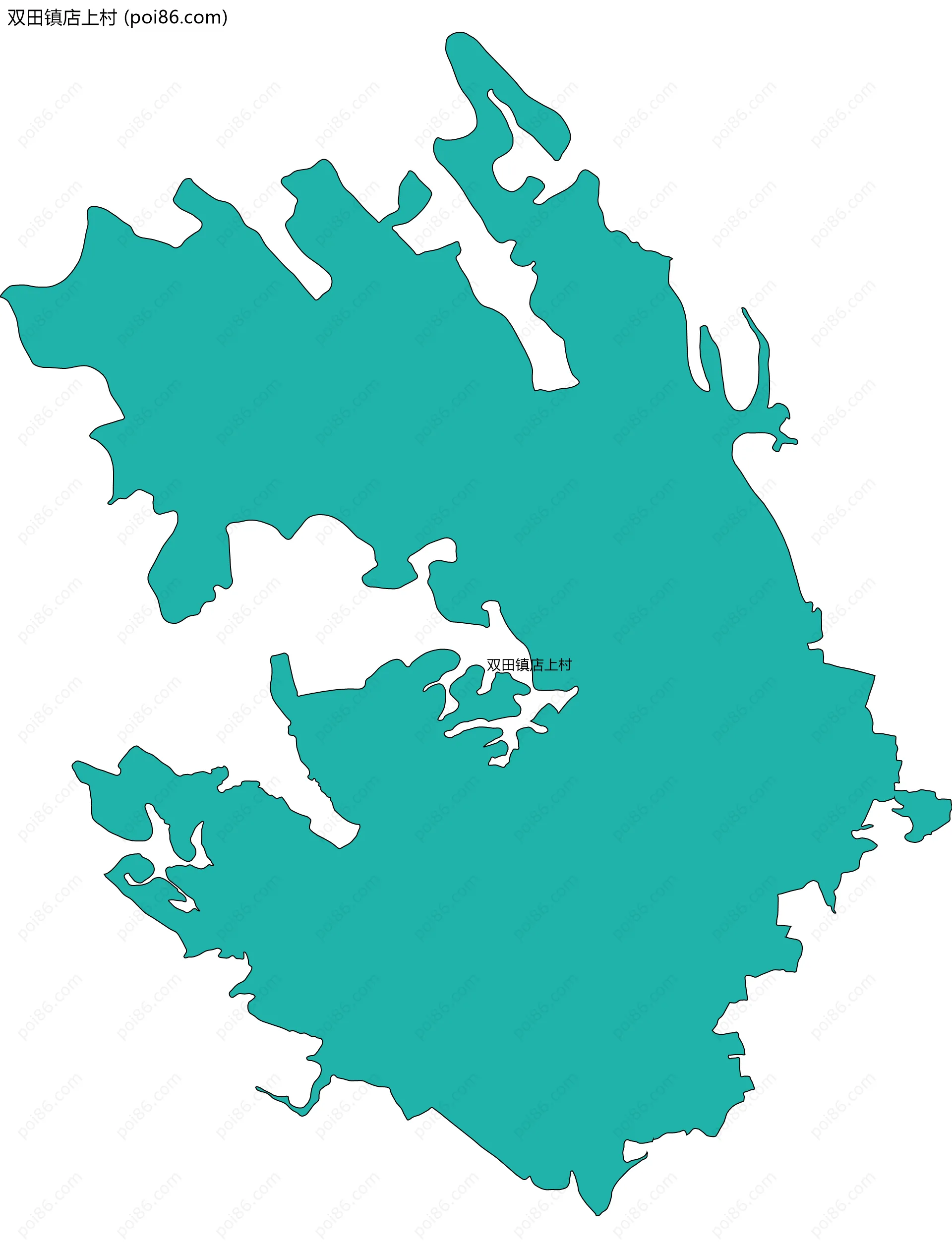双田镇店上村边界地图