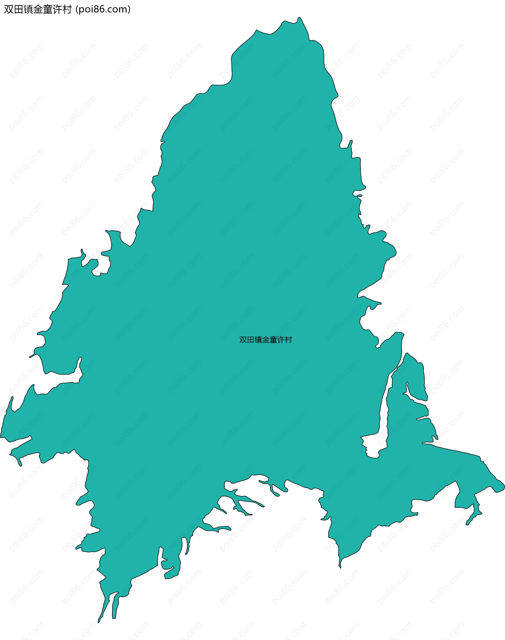 双田镇金童许村边界地图