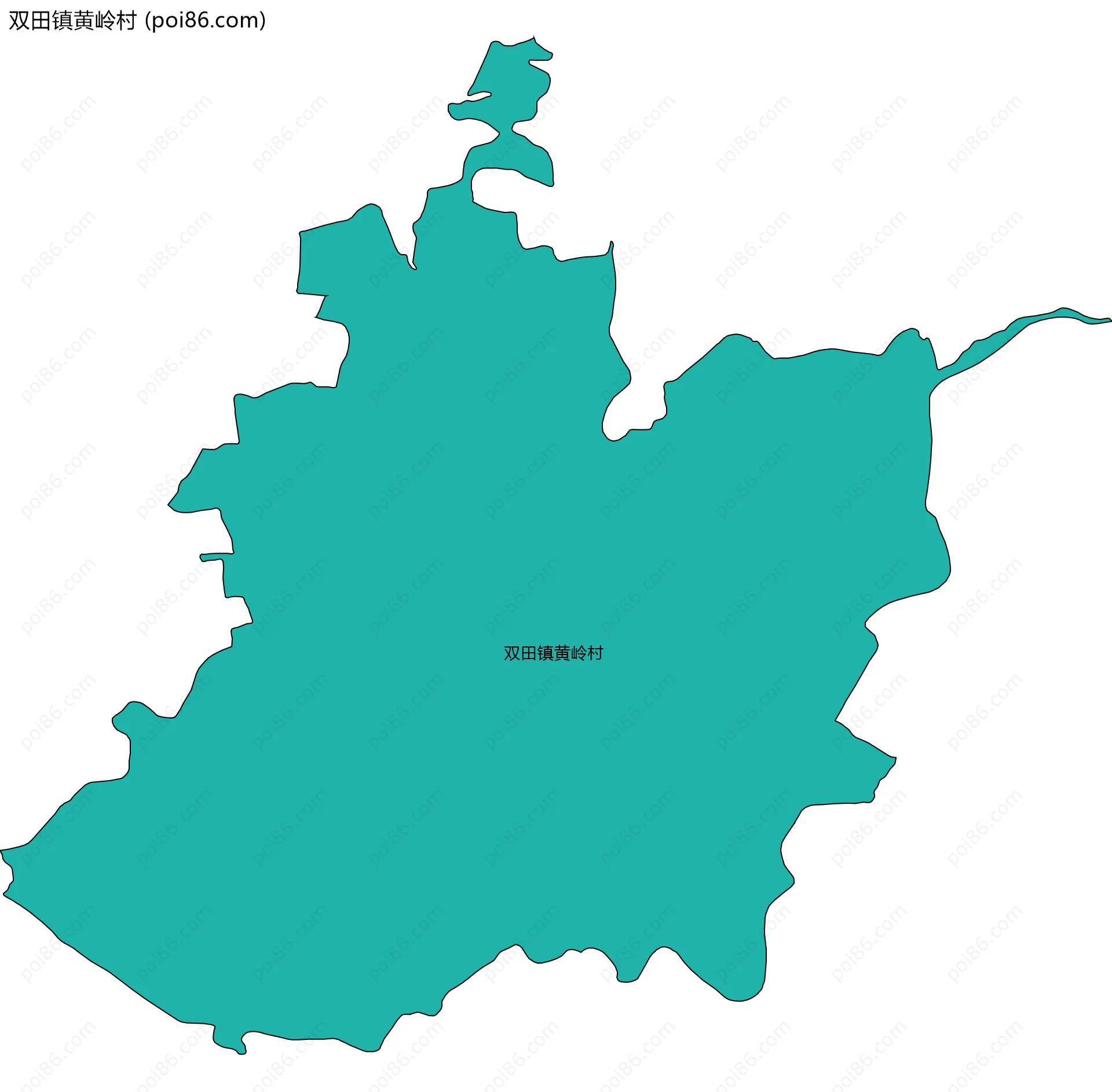 双田镇黄岭村边界地图