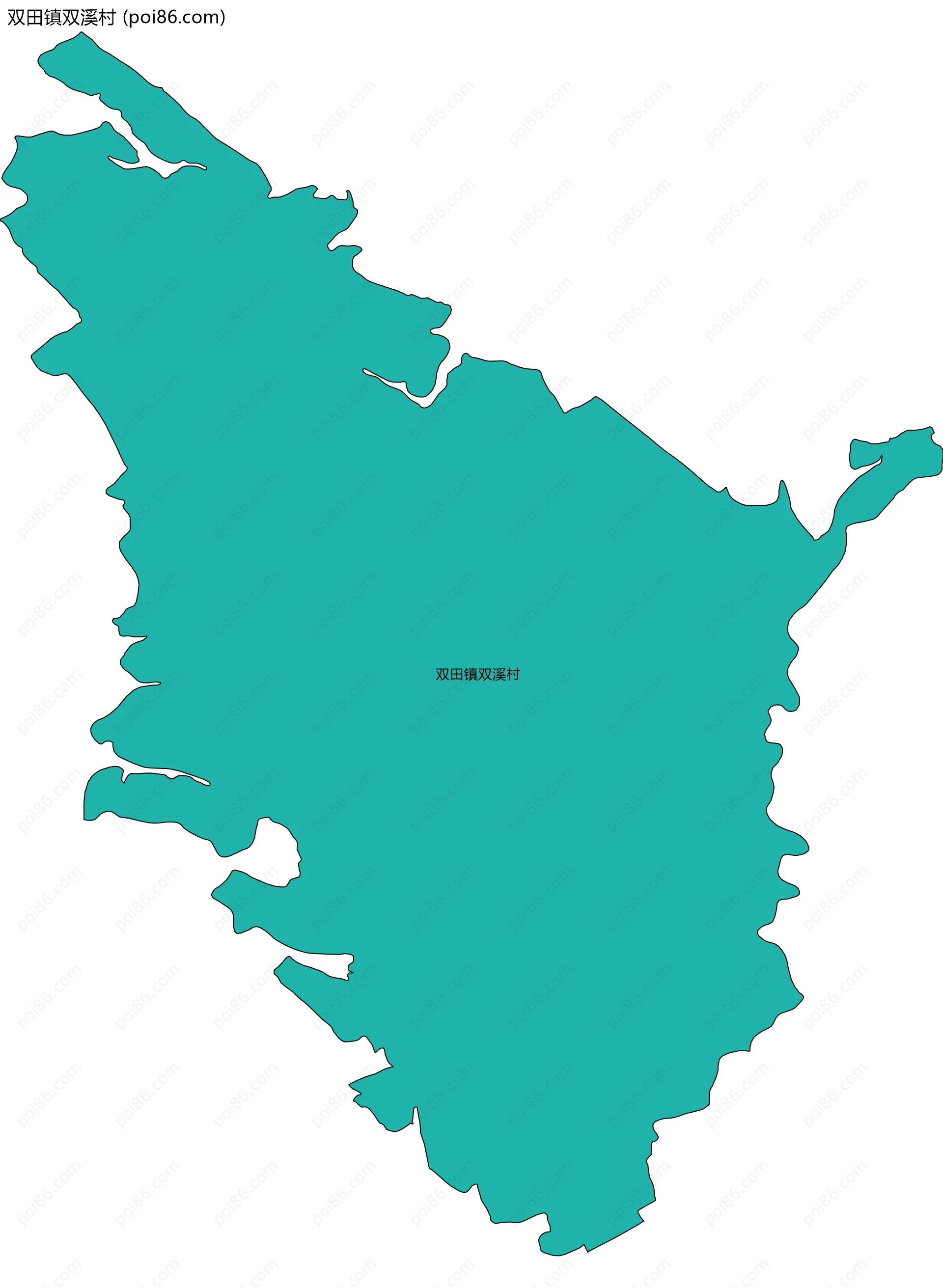 双田镇双溪村边界地图