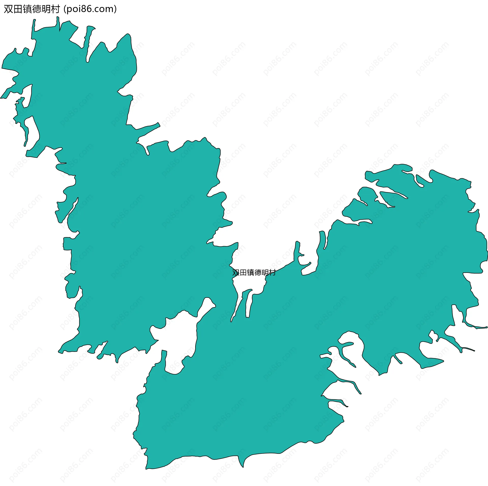 双田镇德明村边界地图