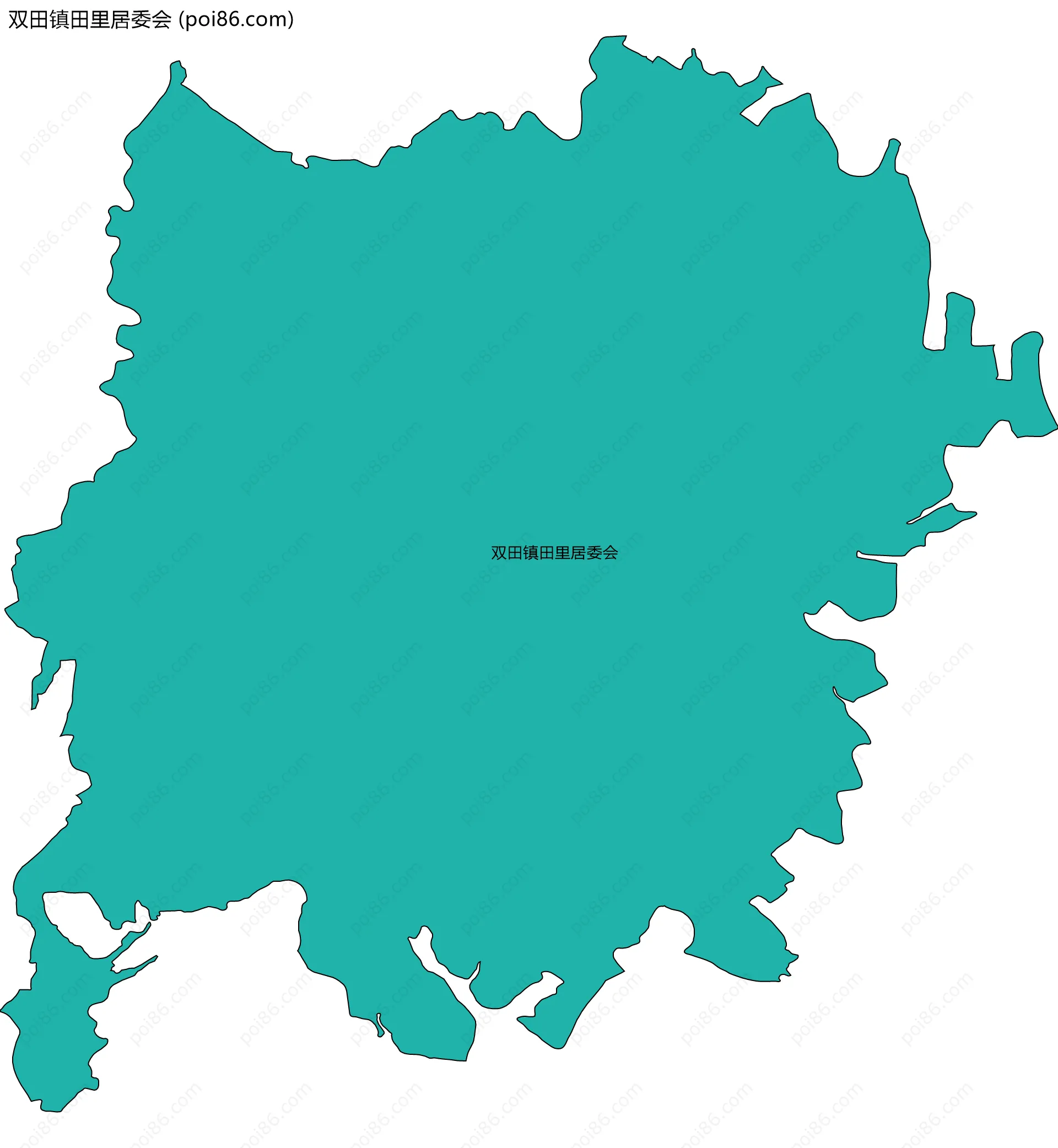 双田镇田里居委会边界地图