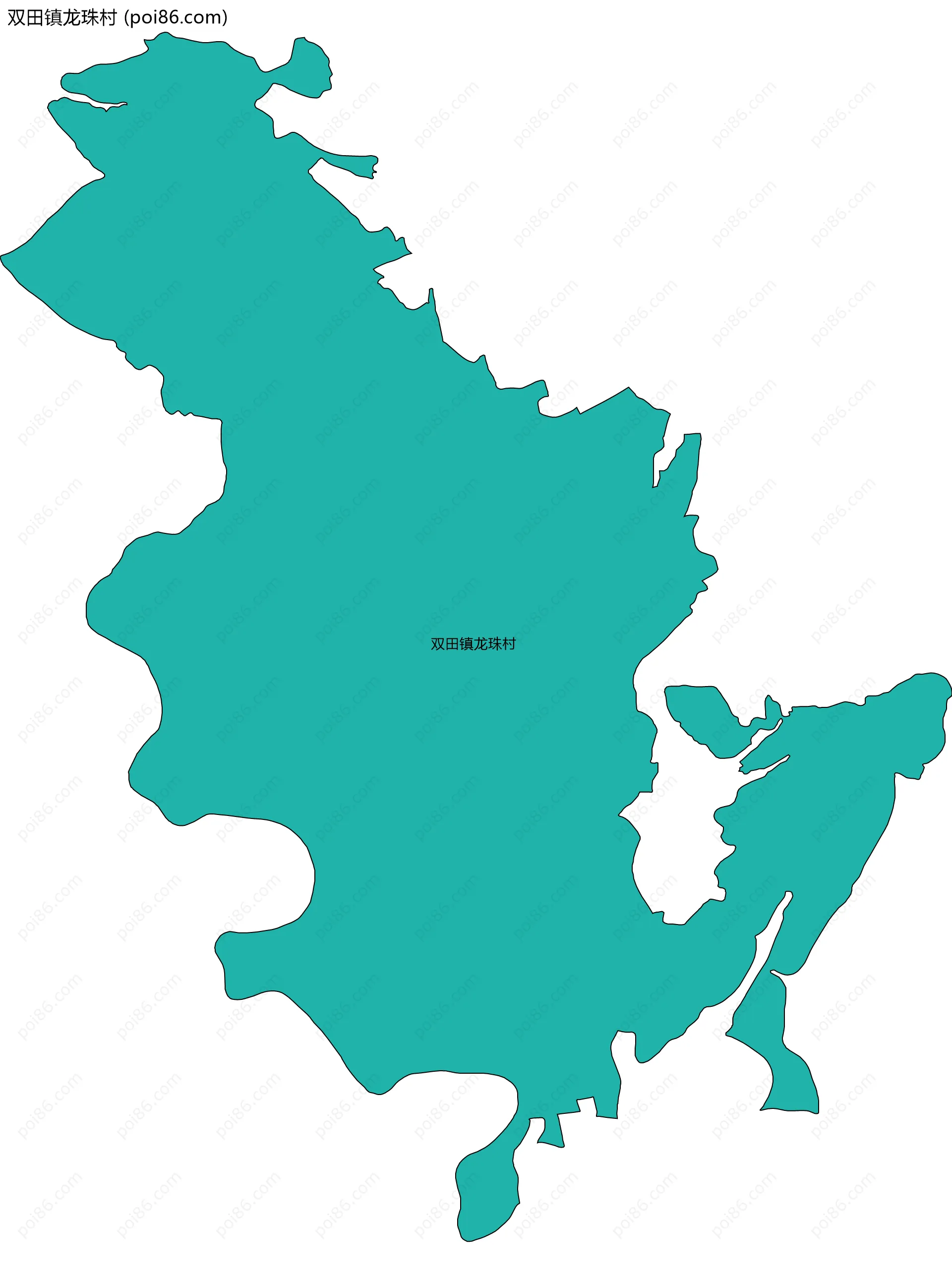 双田镇龙珠村边界地图