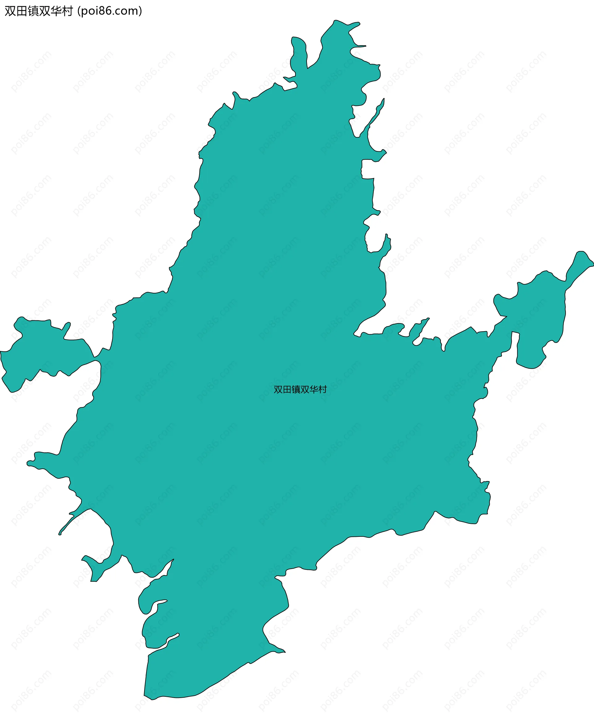 双田镇双华村边界地图