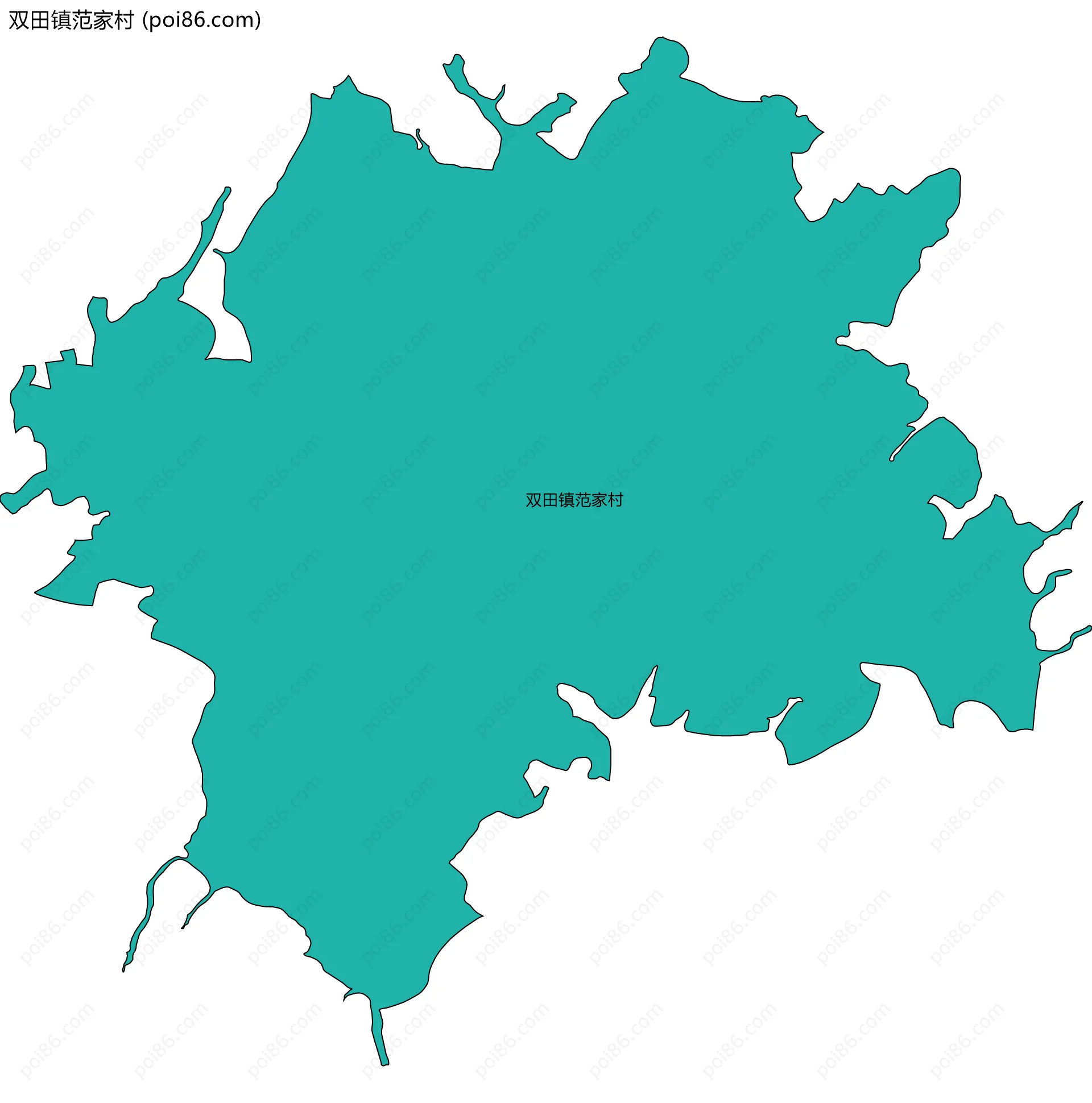 双田镇范家村边界地图