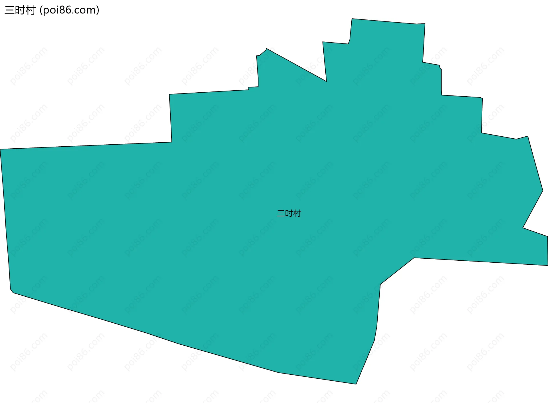 三时村边界地图